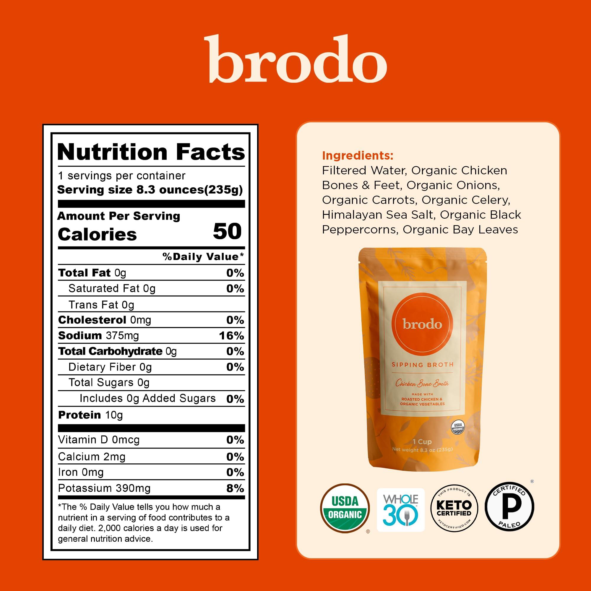Brodo Brodo Chicken Broth (8.3 Ounce (Pack of 6), Brodo Variety Pack)