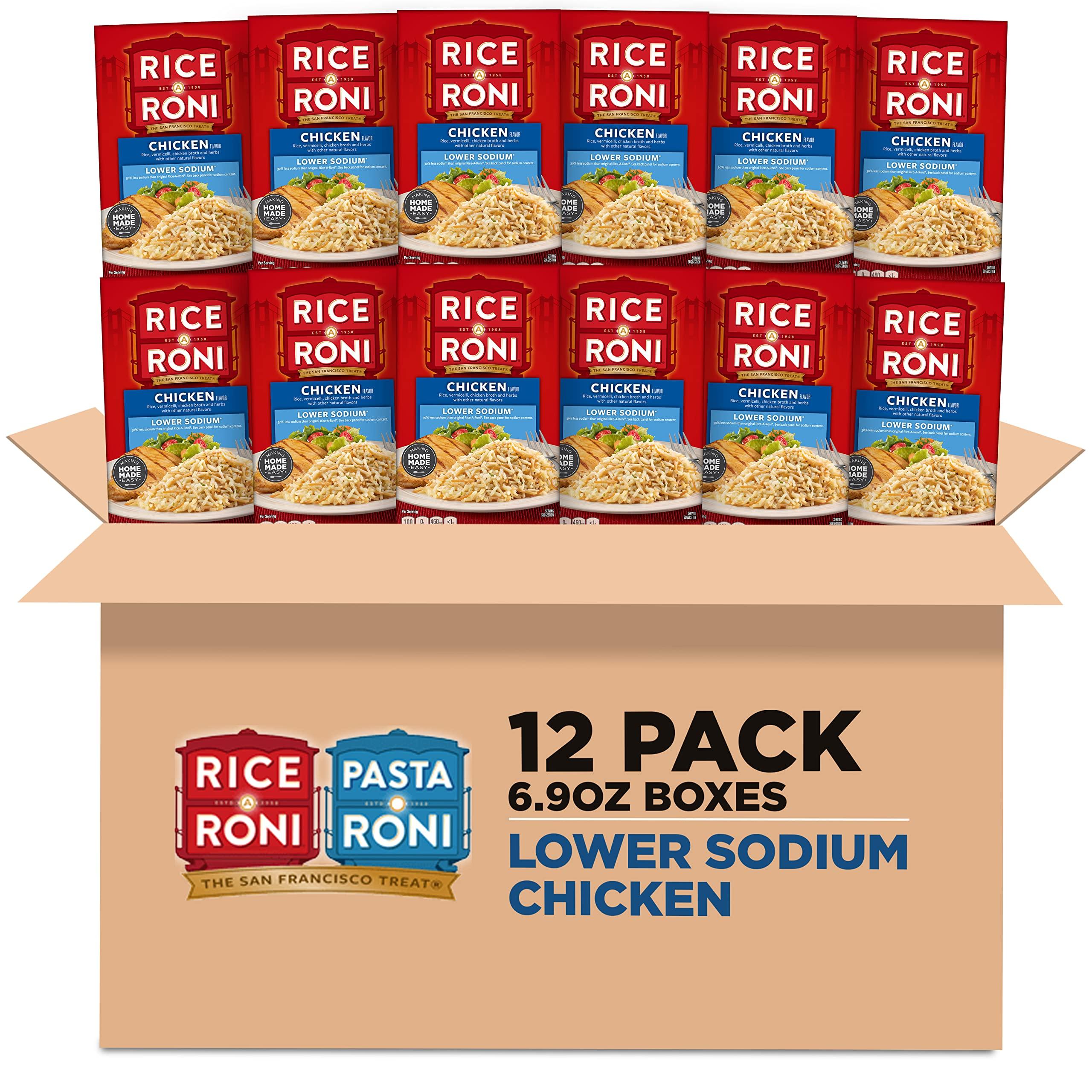 Quaker Rice A Roni, Chicken, Lower Sodium, 6.9oz Boxes (12 Pack)