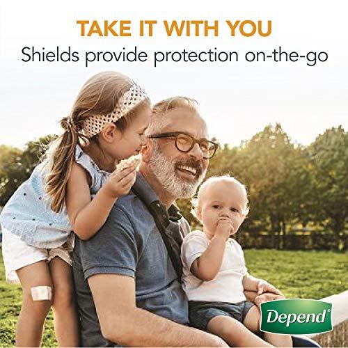 Depend Depend Incontinence Shields for Men, Light Absorbency, 58 Count, Packaging May Vary