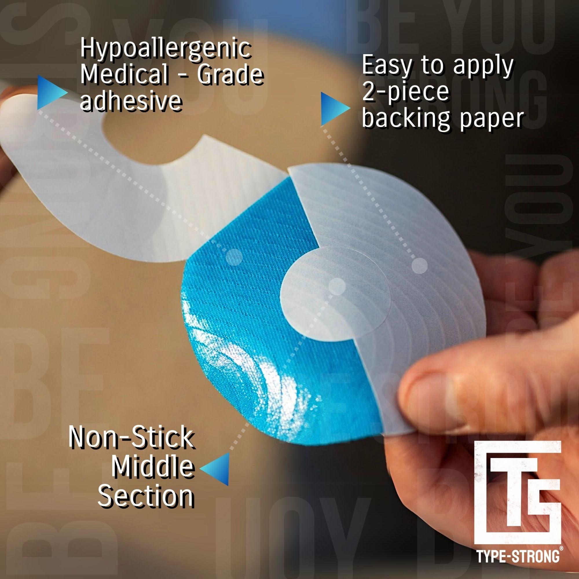 Type Strong Type Strong Freestyle Libre 3 Sensor Covers, Adhesive Patches for Libre 2, Dexcom G7, Medtronic Guardian. Pre-Cut for Sensitive Skin, Waterproof, Sweat-Resistant for 10-14 Days, 20 Pack, Black