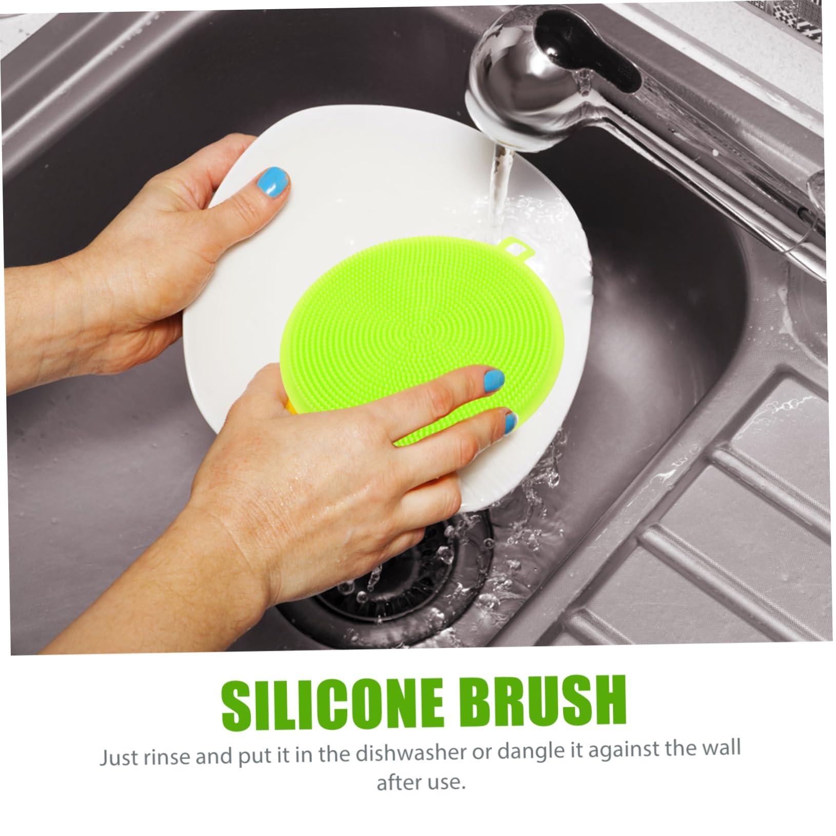 Ipetboom Ipetboom Kitchen Essential Dish Brush Silicone Non Scratch Cleaning Brush Dish Cleaning Brushes for Household Use