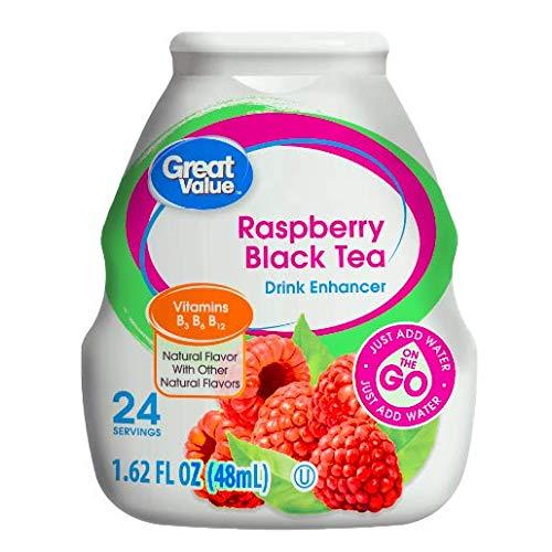 Great Value Great Value Liquid Flavor Enhancer Tea Selection - Southern Sweet tea, Peach, Raspberry-Black Tea. Sugar-Free, t. 6 Bottles 1.62 oz each