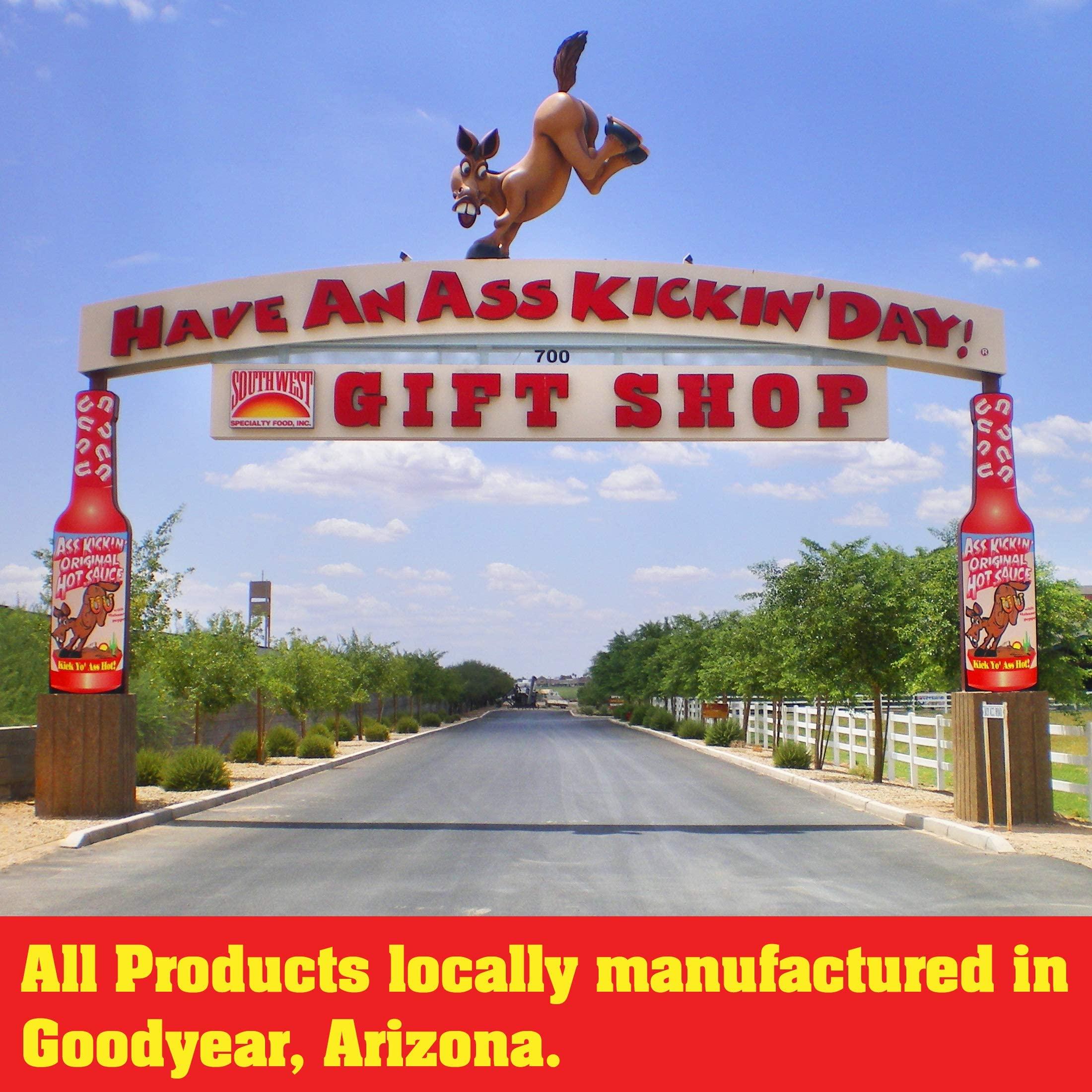 ASS KICKIN' Lazy Habanero Hot Sauce 5 oz. Funny Hot Sauce, Perfect Gourmet Hot Sauce for Chicken Wings - Try if you dare!