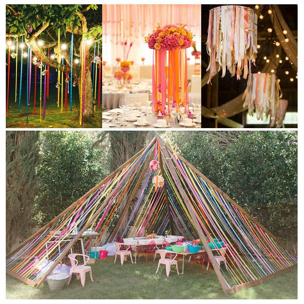 AHOMAME Purple Satin Ribbon 1 Inches x 25 Yards, Solid Color Fabric Ribbon for Gift Wrapping, Crafts, Hair Bows Making, Wreath, Wedding Party Decoration and Sewing Projects