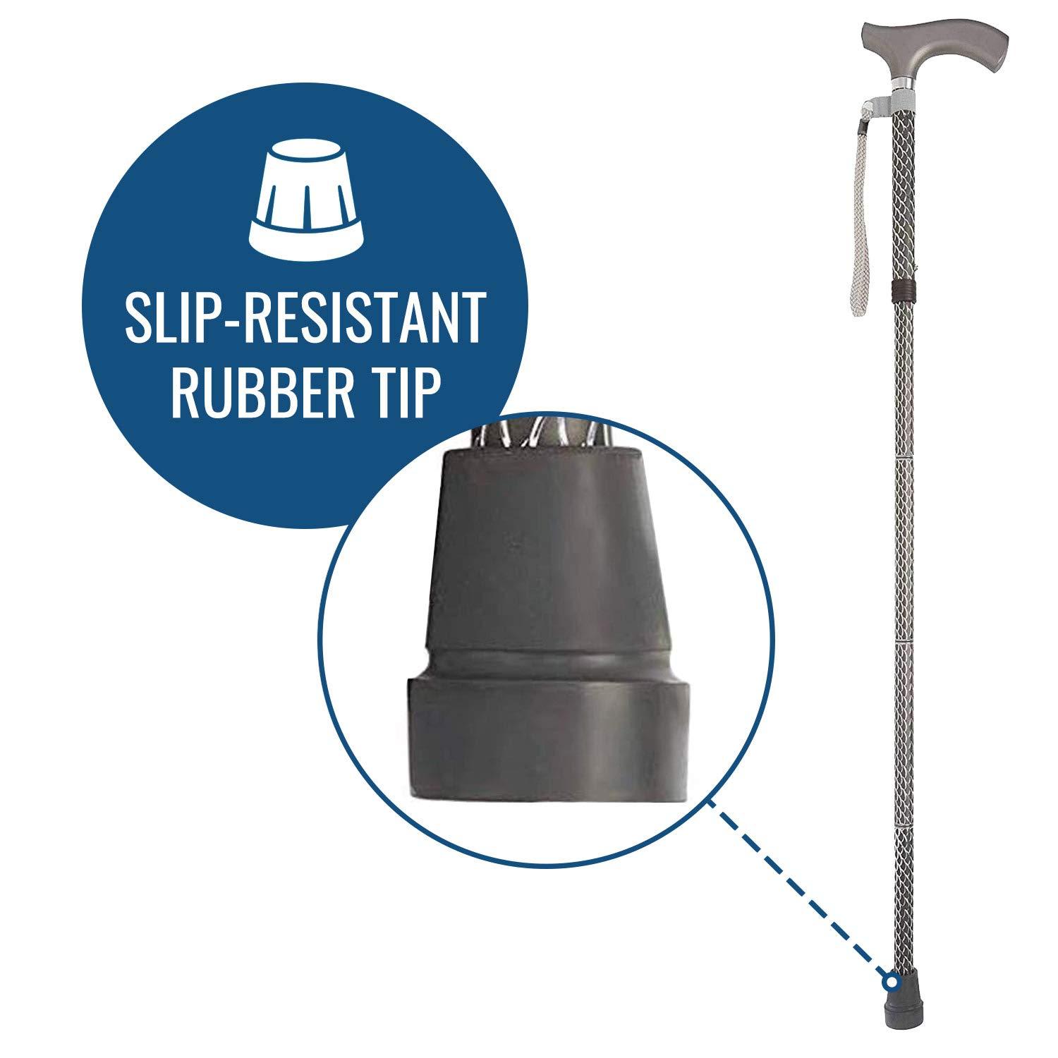 Switch Sticks Switch Sticks Walking Cane for Men or Women, Foldable and Adjustable from 32-37 Inches, FSA and HSA Eligible, Engraved Graphite (Pack of 25)