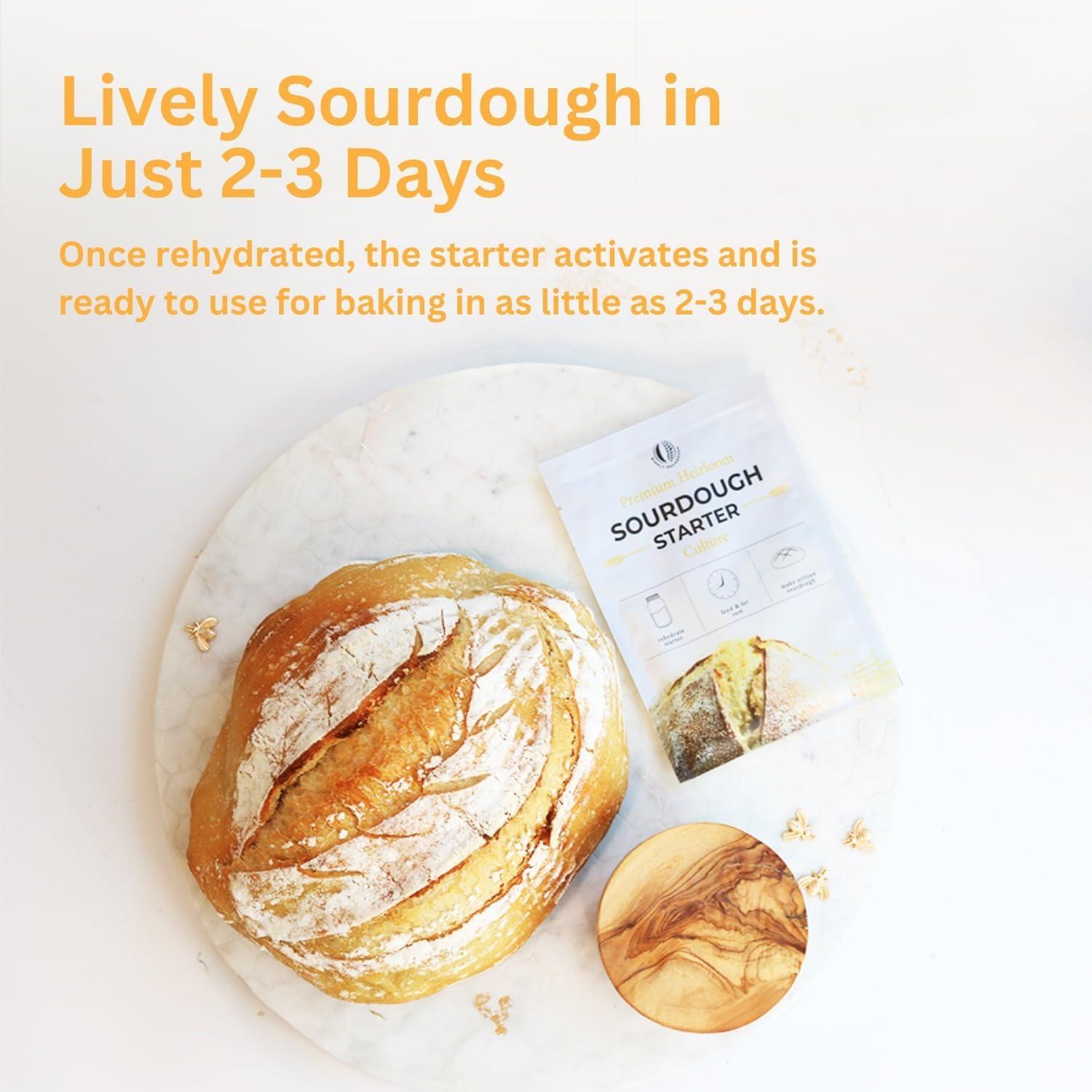 So Blessed Better Bread Premium Heirloom Sourdough Starter Culture So Blessed Heirloom Style Freeze Dried Starter Culture for Baking Sourdough Bread | Perfect for Pancakes, Biscuits, Pretzels, & More | Non-GMO Prebiotic Artisan Bread | Made with Organic Ingredi