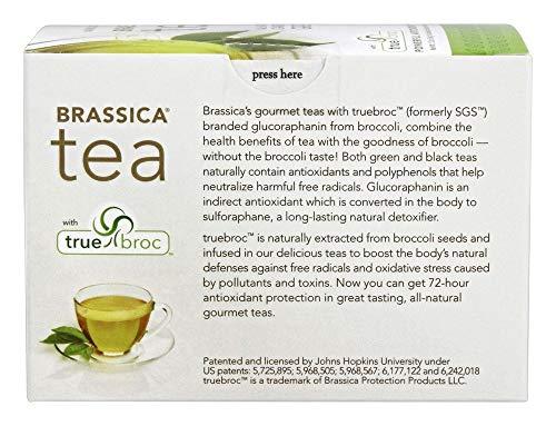 Brassica Tea Brassica Tea Decaf Sencha Green Tea with truebroc, 16 Tea Bags