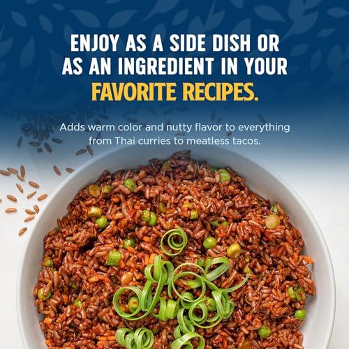 Lundberg Lundberg Organic Red Jasmine Rice, Long Grain Red Rice - Non-Sticky, Fluffy Aromatic Rice, Organically Grown in California, Pantry Staples, 16 Oz