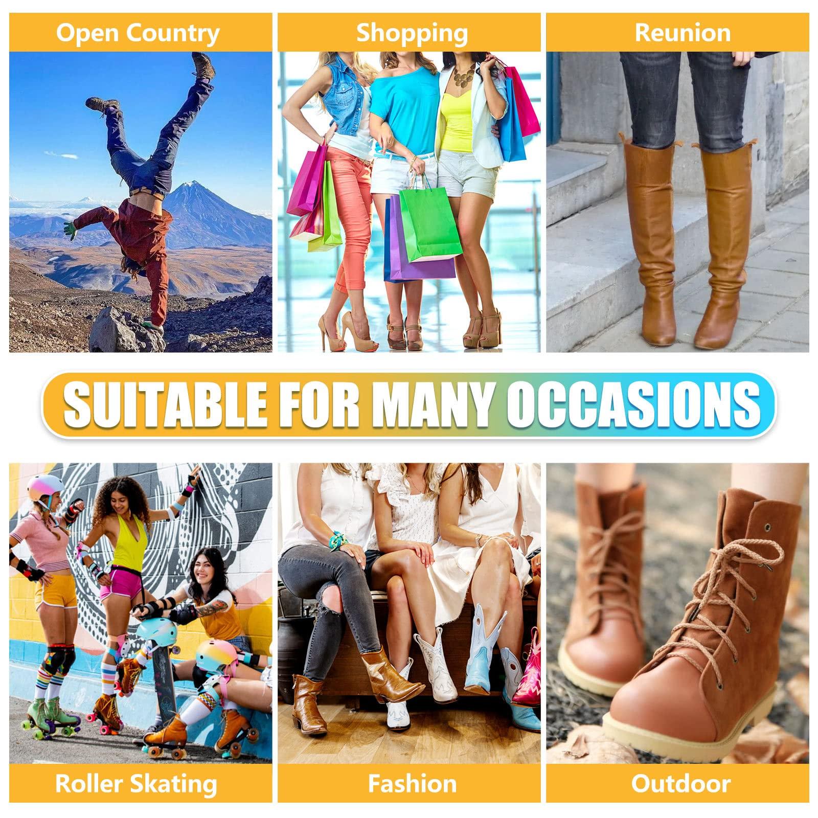 HTZNHXT 4 Pair Leather Boots Heel Grips Liner Cushions, Shoe Filler Inserts for Women/Men Loose Shoes, Heel Pads Improved Comfort and Fit for Sneaker