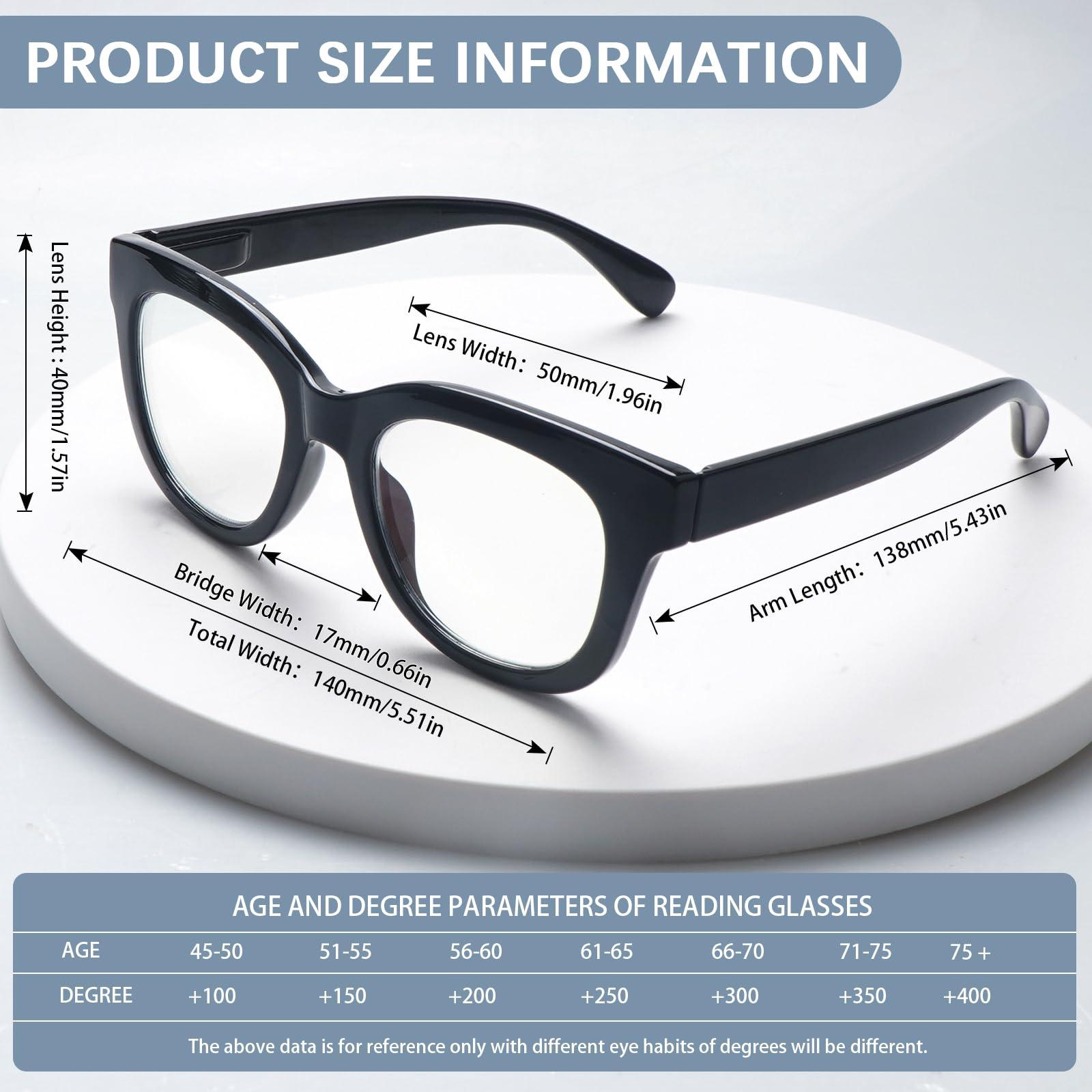 SIGVAN SIGVAN 6 Pack Oprah Style Reading Glasses Blue Light Blocking Square Computer Spring Hinge Readers for Women (6 Mix-5, 4.0, multiplier_x)