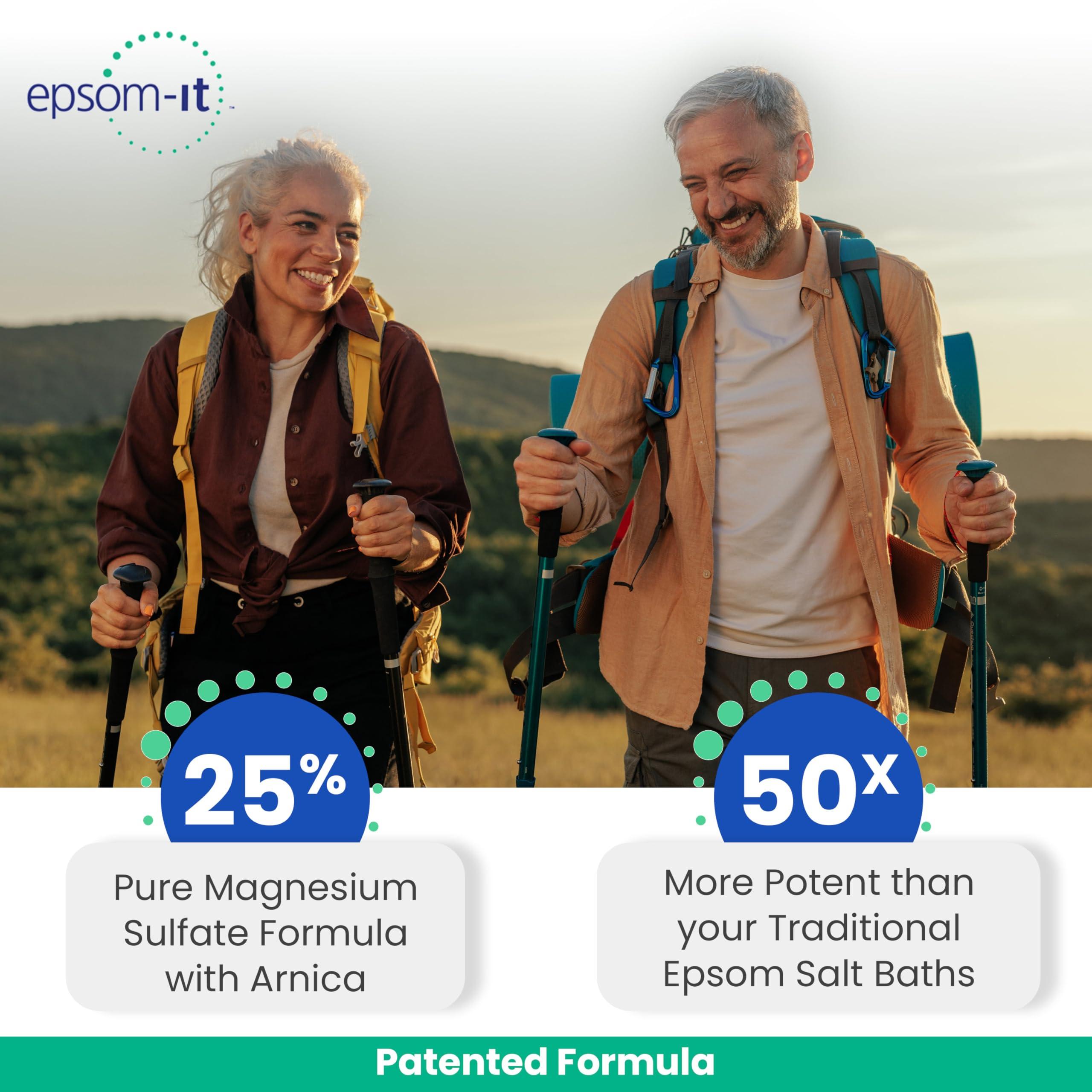 EPSOM-IT Epsom-It Soothing Nerve Lotion - Epsom Salt Magnesium Lotion, Topical Magnesium Cream with Capsaicin & Arnica for Muscle Discomfort, Restless Legs and Better Sleep, 8.0 oz.