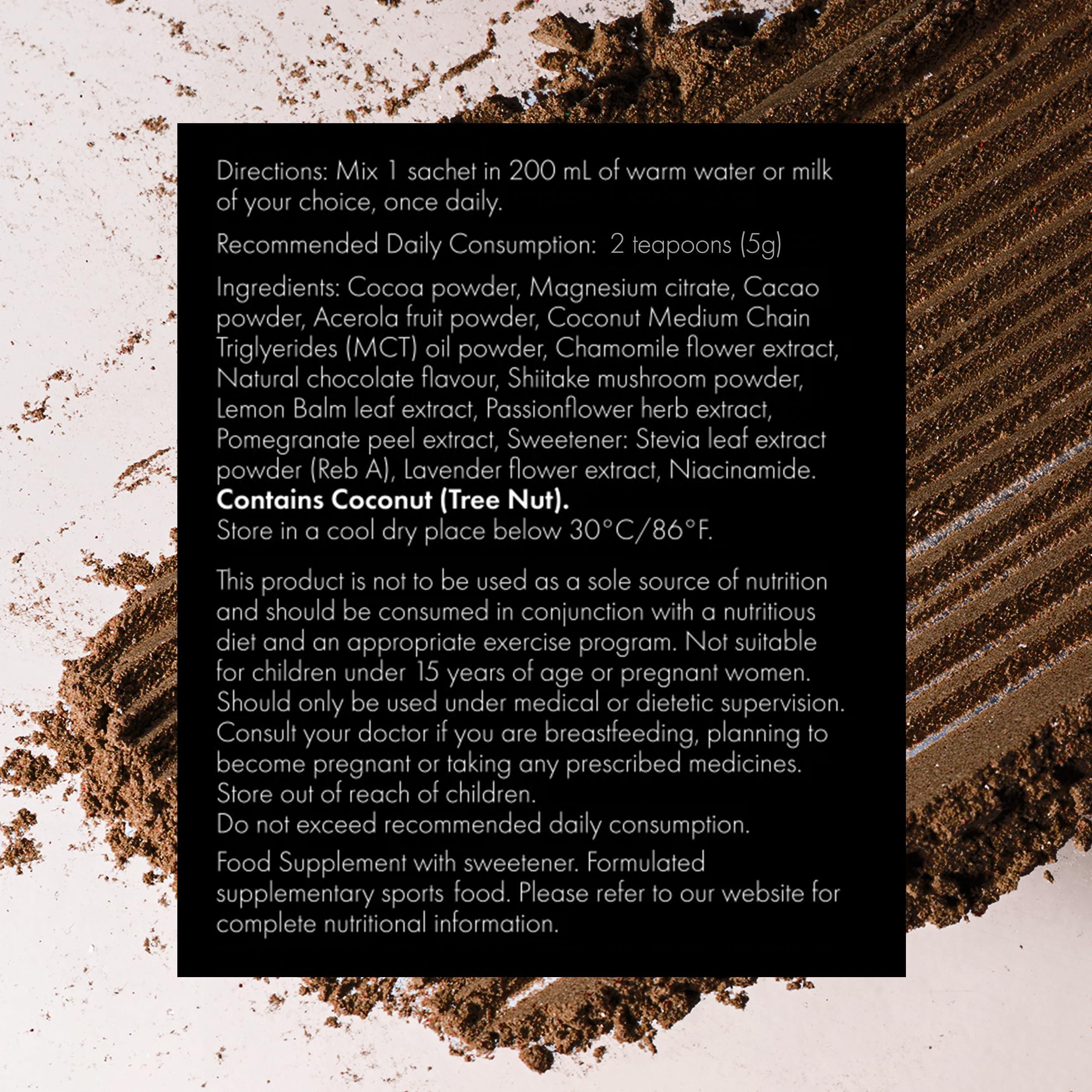 WelleCo WelleCo The Evening Elixir Skin Care Vitamin C Hot Chocolate Beauty Drink Mix with Niacin, Lemon Balm, and Magnesium for Sleep, Collagen Formation, Gluten Free, Vegan, Dairy Free, 150g (5.3oz) Jar