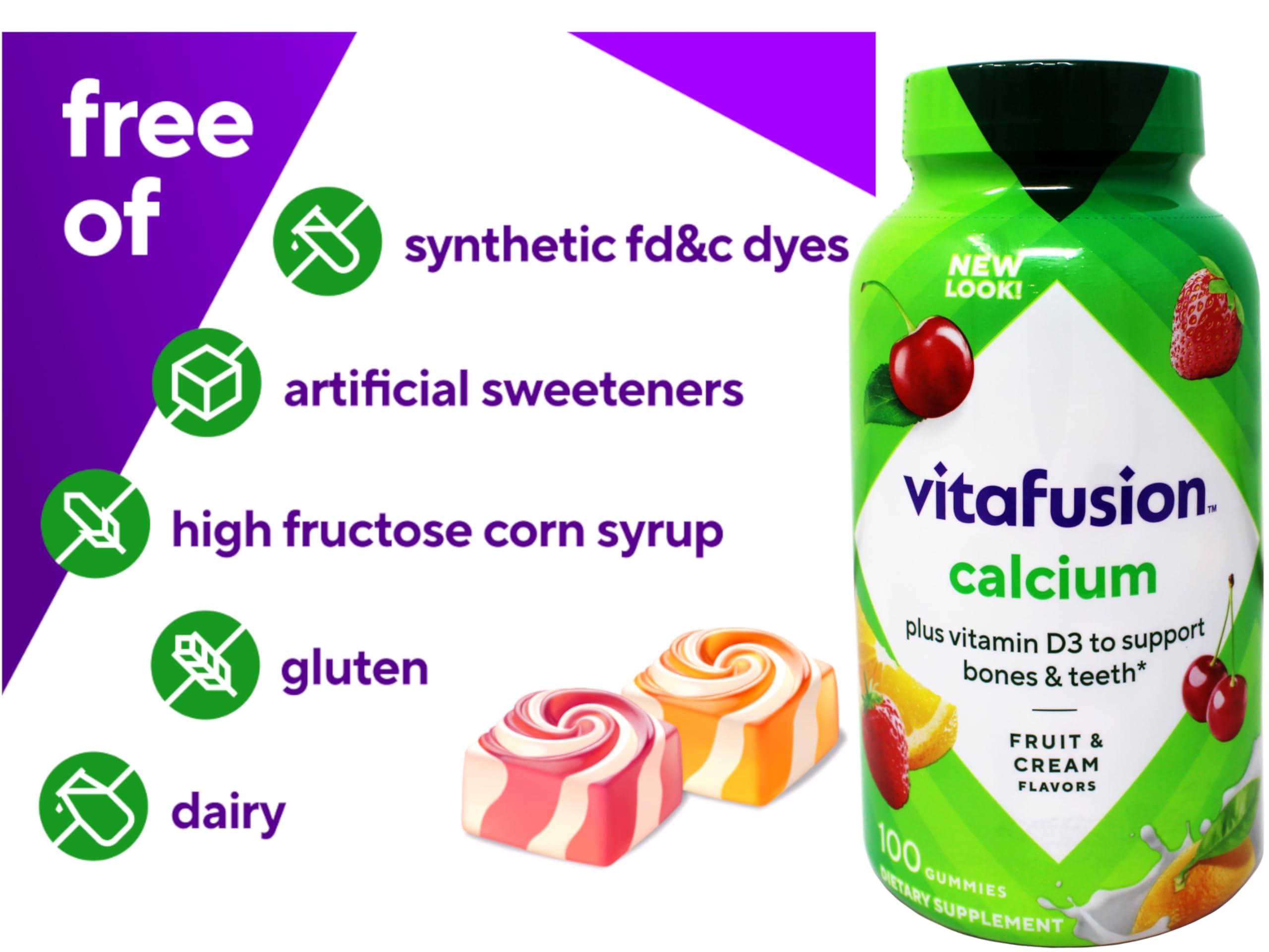 Vitafusion Vitafusion Calcium Gummies, 500 mg (2 Pack, 200 ct.)