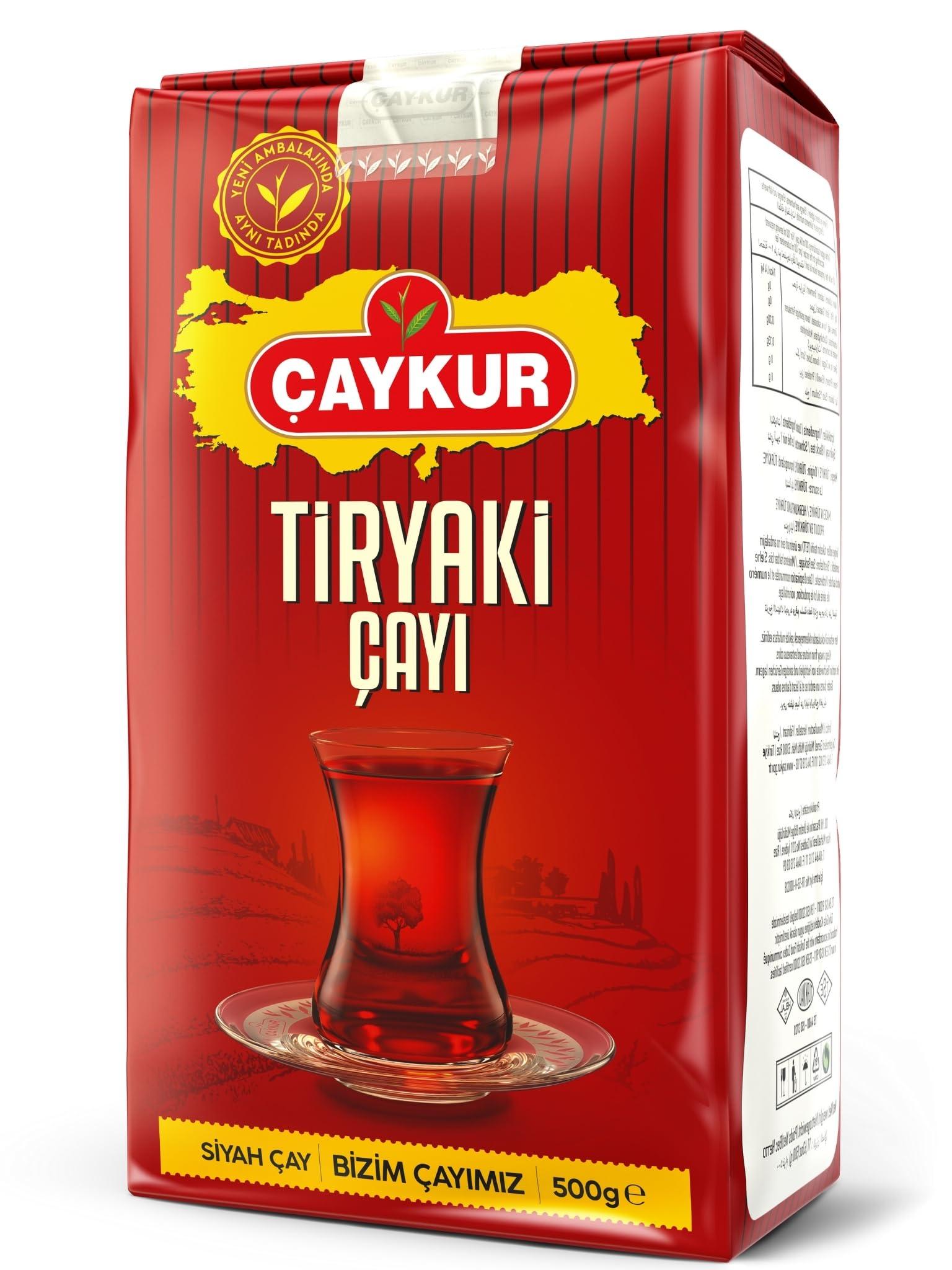Caykur Turkish Organic Caykur Black Tea (Tiryaki) No Additives 500 gr x 4 Pack