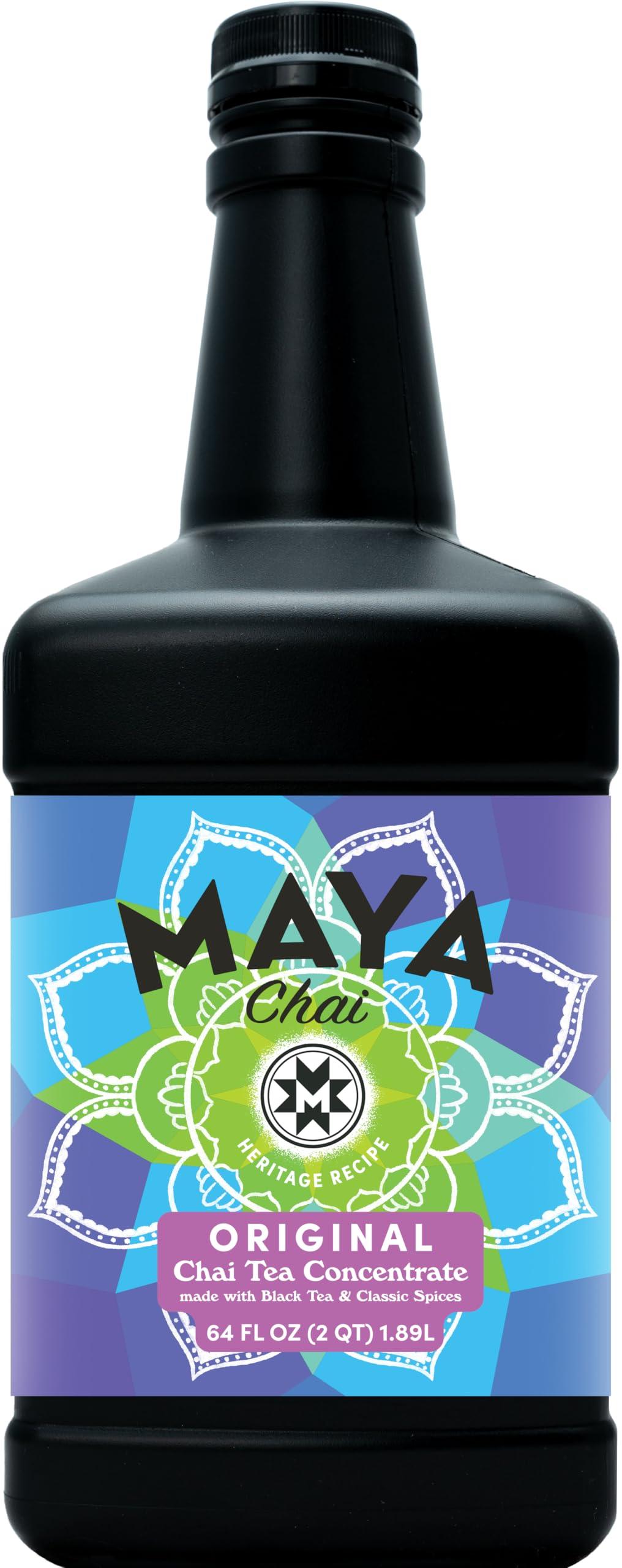 Maya Tea Maya Chai Tea Concentrate, Original, Heritage Recipe, Black Tea and Classic Spices, 64 Fl Oz (Pack of 1)