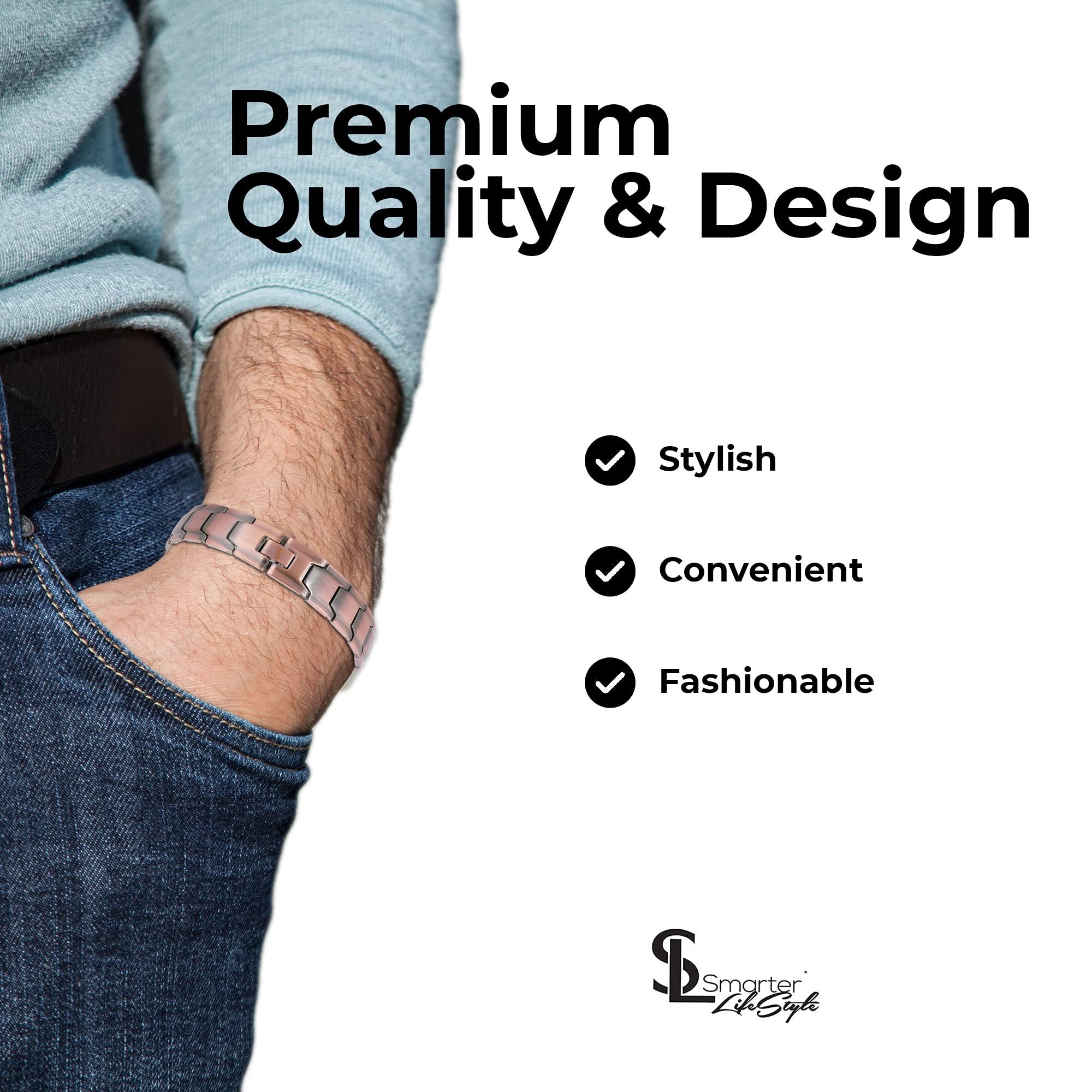 Smarter LifeStyle Smarter LifeStyle Elegant Copper Magnetic Bracelet for Men, Adjustable Bracelet Length with Sizing Tool for Perfect Fit, Magnetic Bracelets for Men, Mens Copper Bracelet