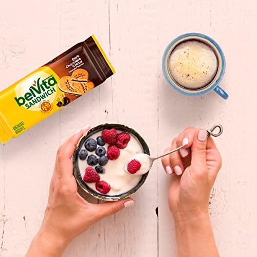 Belvita belVita Breakfast Sandwich Dark Chocolate Creme Breakfast Biscuits, 8 Packs (2 Sandwiches Per Pack)