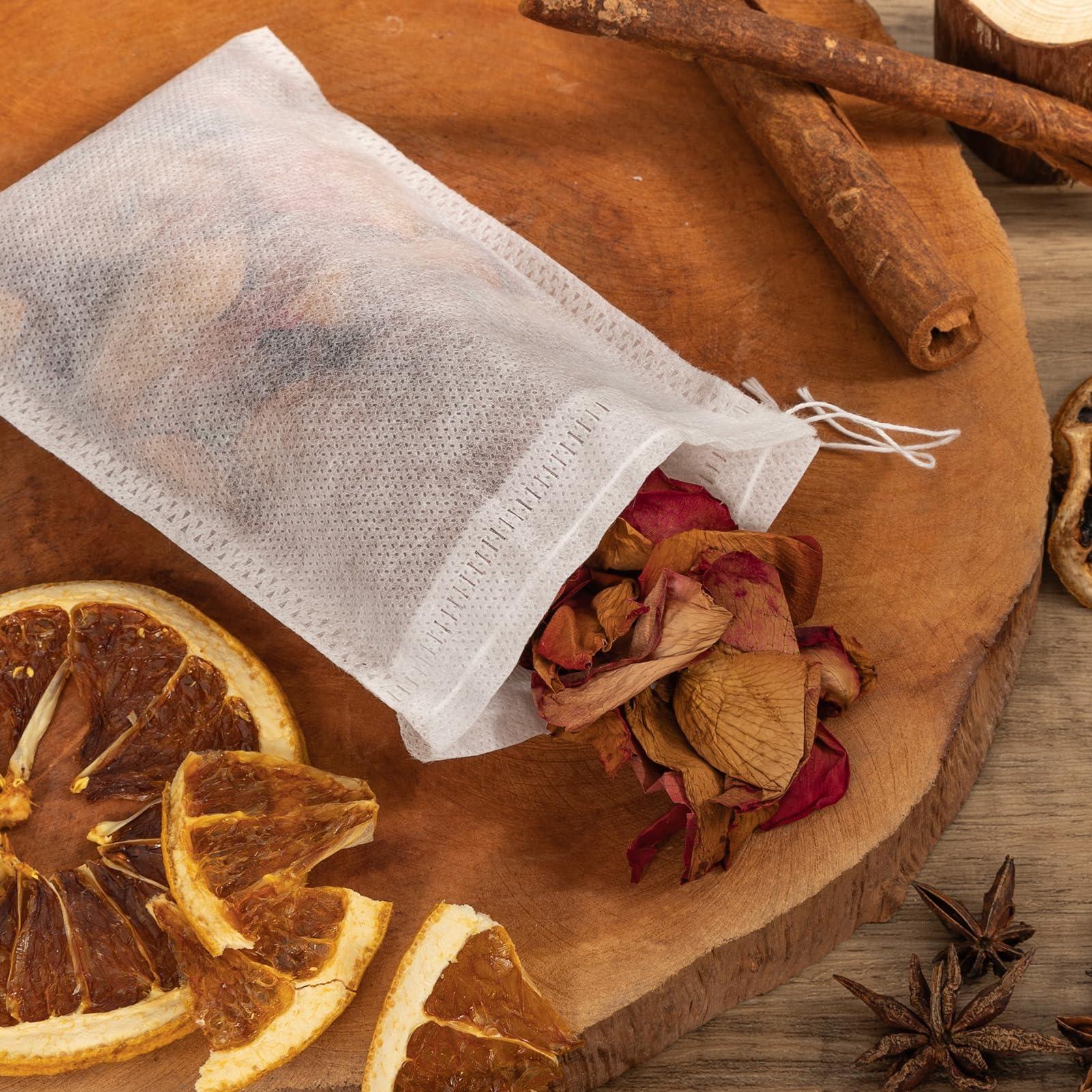 Belle&Beau Premium Cold Brew Coffee Filter Bags, No Mess Cold Brew Bags, Easy-Use Disposable Grinds Coffee Pouches, Versatile Coffee Tea Bags for Smooth Cold Brew with Drawstring, 4 x 6 Inches (100PCS)