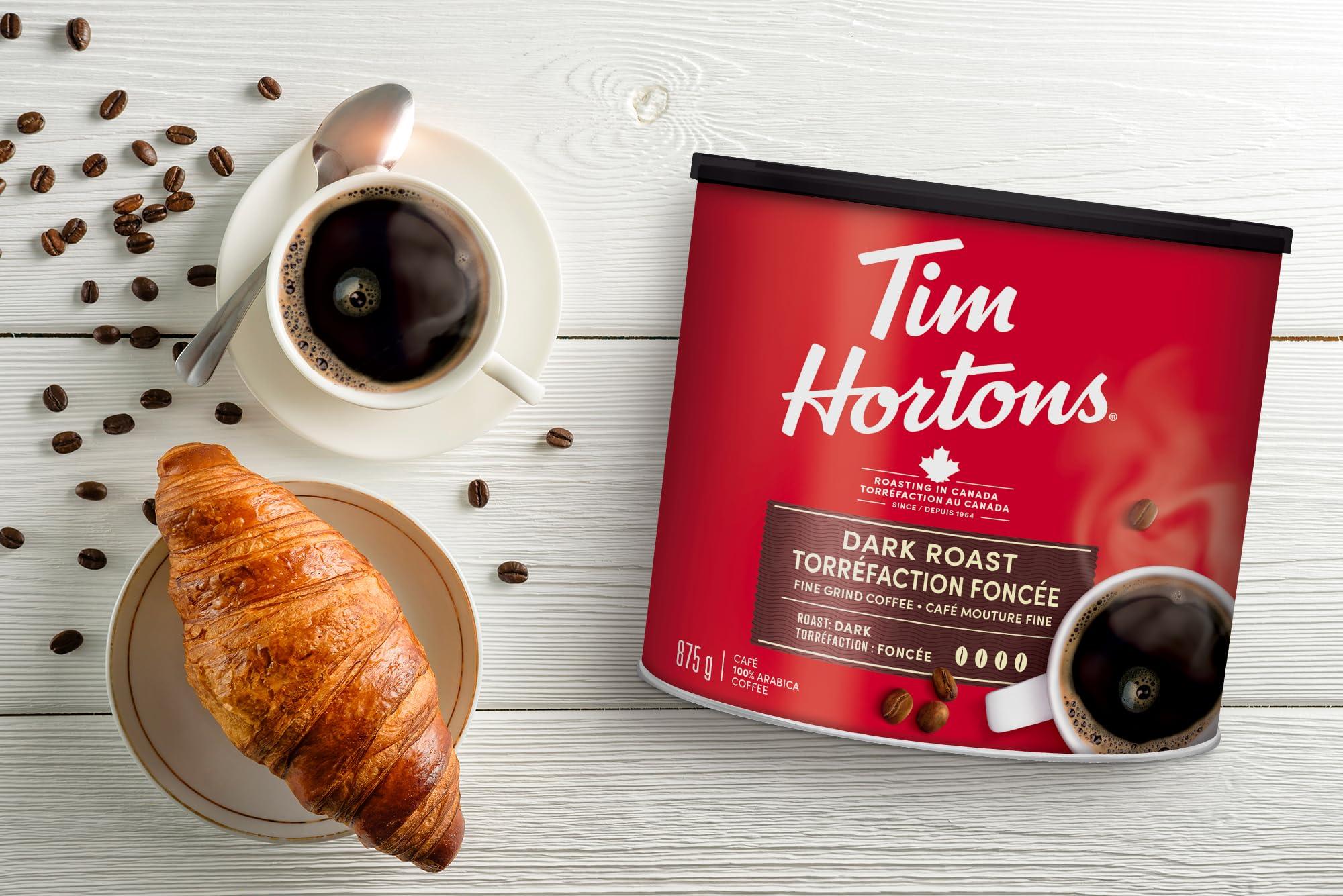 Tim Hortons Tim Hortons Tim Horton\'s 100% Arabica Dark Roast, Ground Coffee, 875g/30.86 Ounce