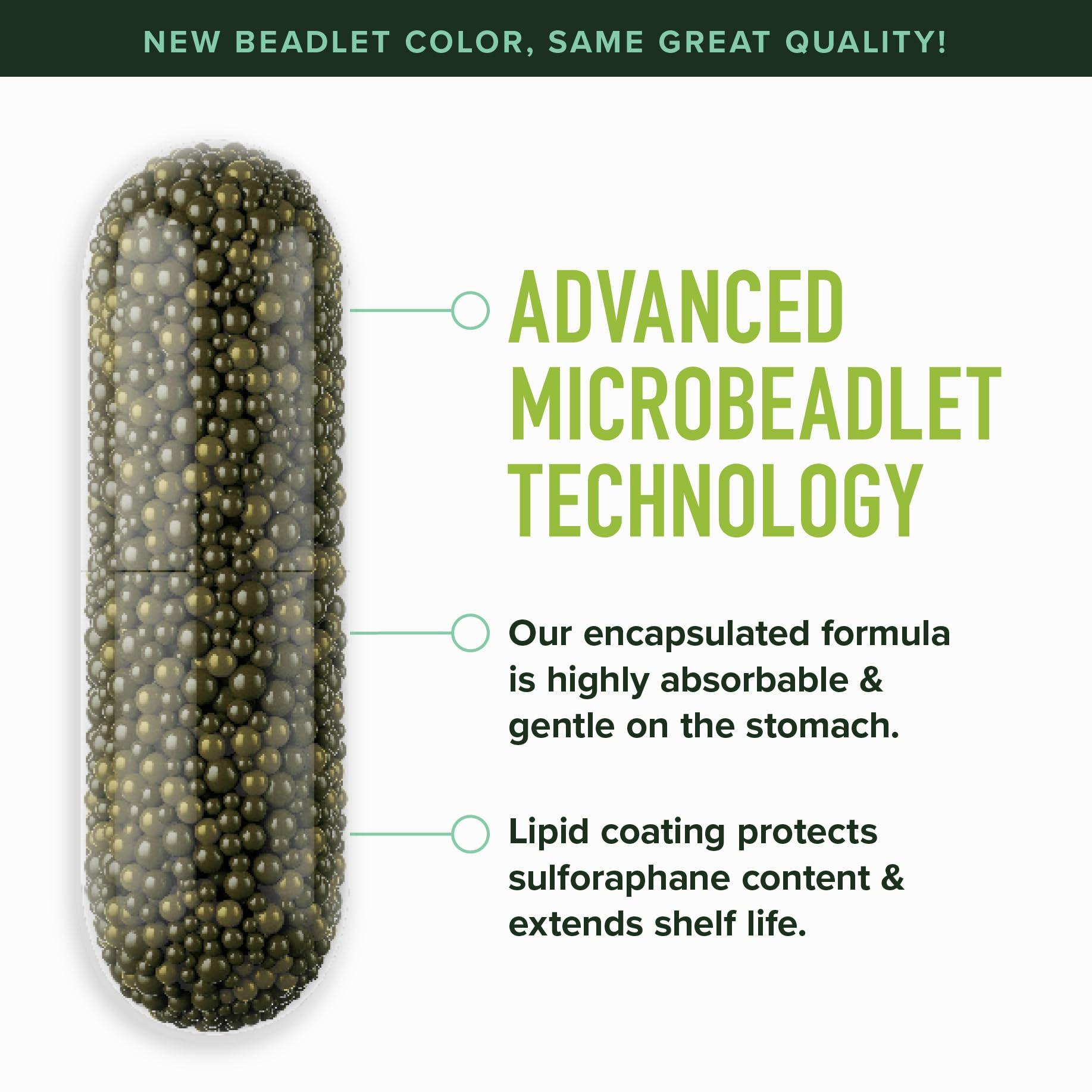 SMNutrition 50MG Sulforaphane Supplement from Broccoli Sprouts | NRF2 Activation with Glucoraphanin, Myrosinase & Antioxidants | Support Cellular & Immune Health | Broccoli Seed Microbeadlets, Vegan 60 Count