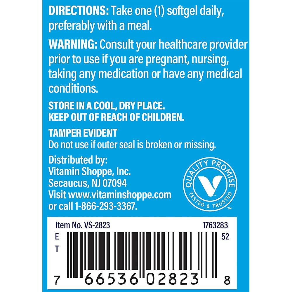 The Vitamin Shoppe Vitamin D3 5000IU Softgel, Supports Bone & Immune Health, Aids in Cellular Growth & Calcium Absorption, Gluten Free & Once Daily Formula (100 Softgels) by The Vitamin Shoppe