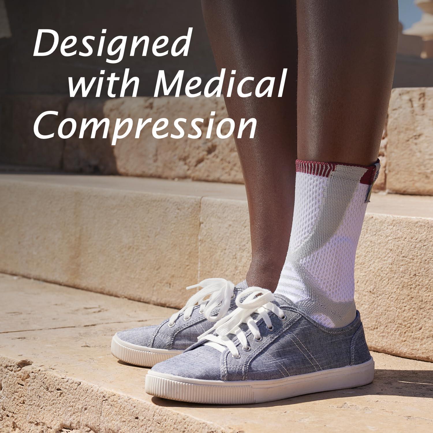 Actimove Actimove Professional Line TaloMotion Ankle Support for Ankle Sprains, Swelling, Chronic Ankle Instability Left Wear White, X-Large