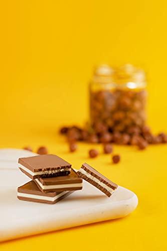 NUTRESA Cremino Bicolor Chocolate Tray | Hazelnut & Milk Chocolate Bars | Fine Taste | 24 Total Pieces | 15.2 Ounce (Pack of 1)