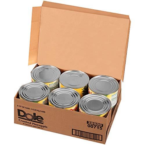 Dole Dole Crushed Pineapple in Juice, 107 Ounce Cans (Pack of 6)