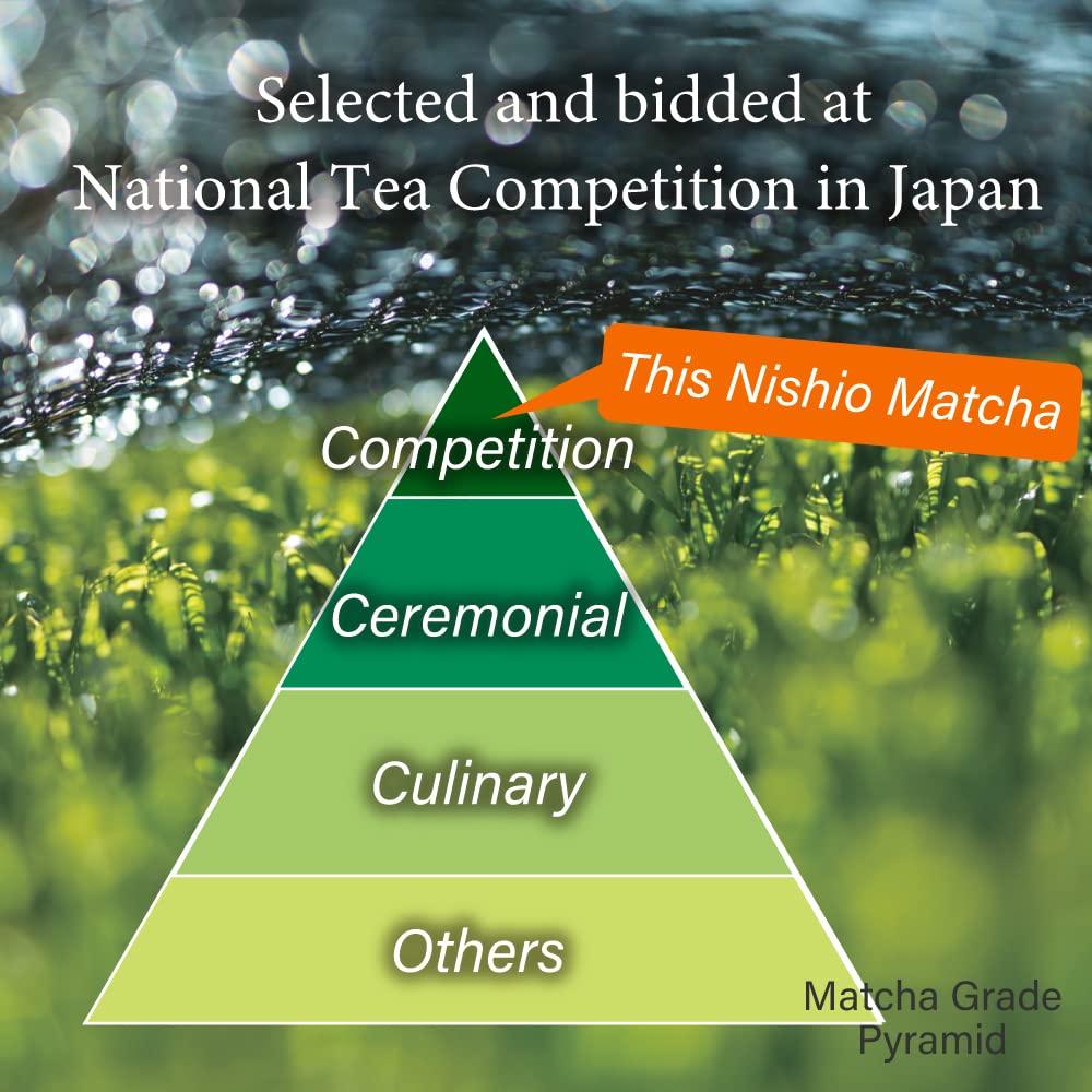 Japanese Tea KIMIKURA Superior Ceremonial Grade Matcha Green Tea Powder from NISHIO JAPAN | Japanese Tea KIMIKURA | Matcha KIMIKURA (2_Nishio [Competition Grade -Ceremonial] 30g/1oz tin)