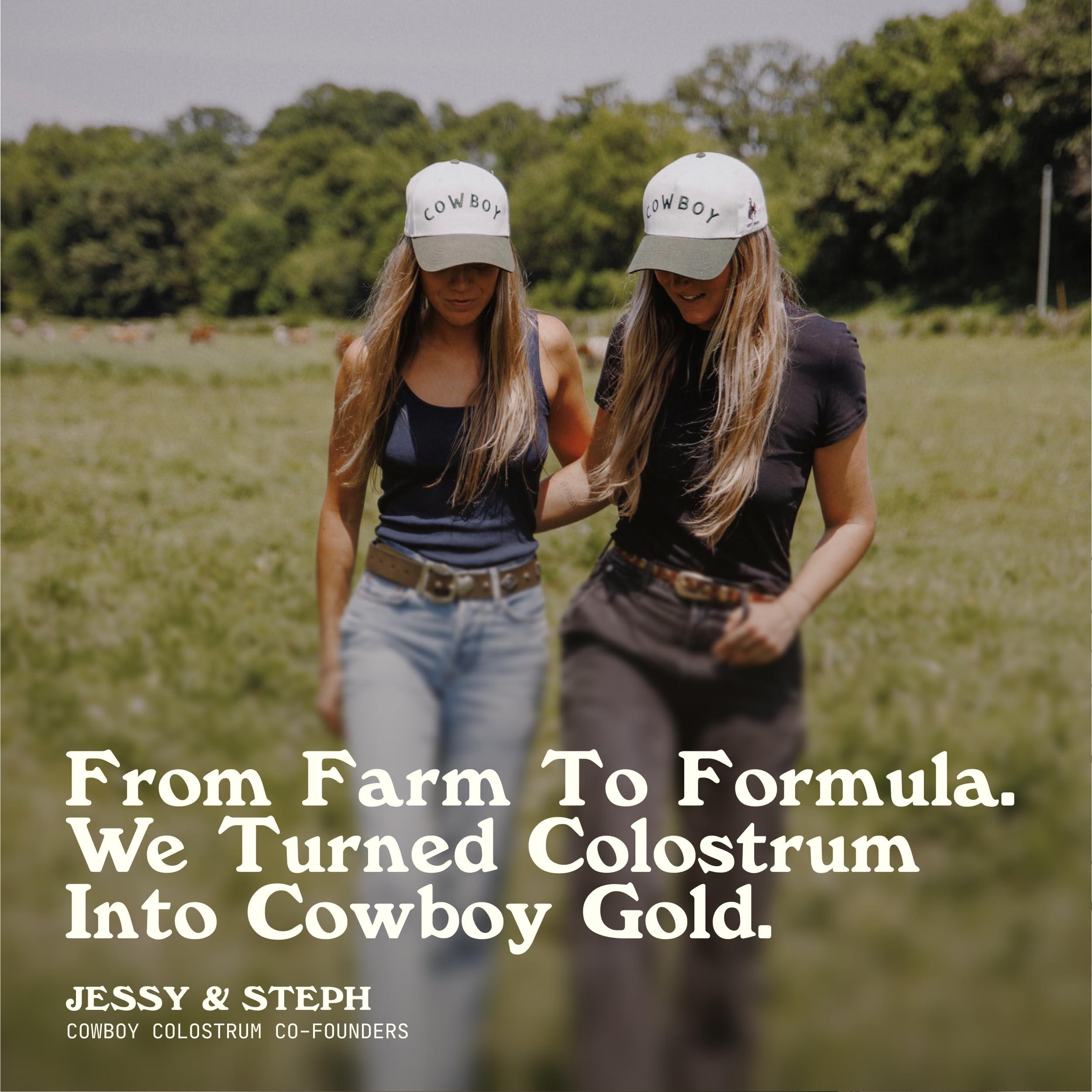 COWBOY COLOSTRUM COWBOY COLOSTRUM - Bovine Colostrum Powder - The Exclusive 1st Milking Whole Colostrum - Grass Fed Colostrum Supplement for Gut Health, Immunity, Skin & Hair. Non-GMO (Unflavored, 40 Servings)