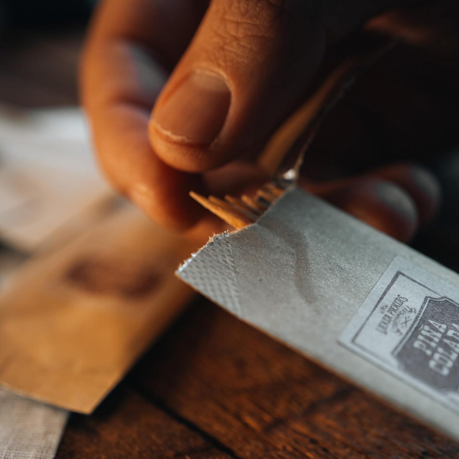 Licker Pickers Toothpicks All White Birchwood Toothpicks Made Using Premium Spirits. 25 Pickers - Red Hots & Whiskey