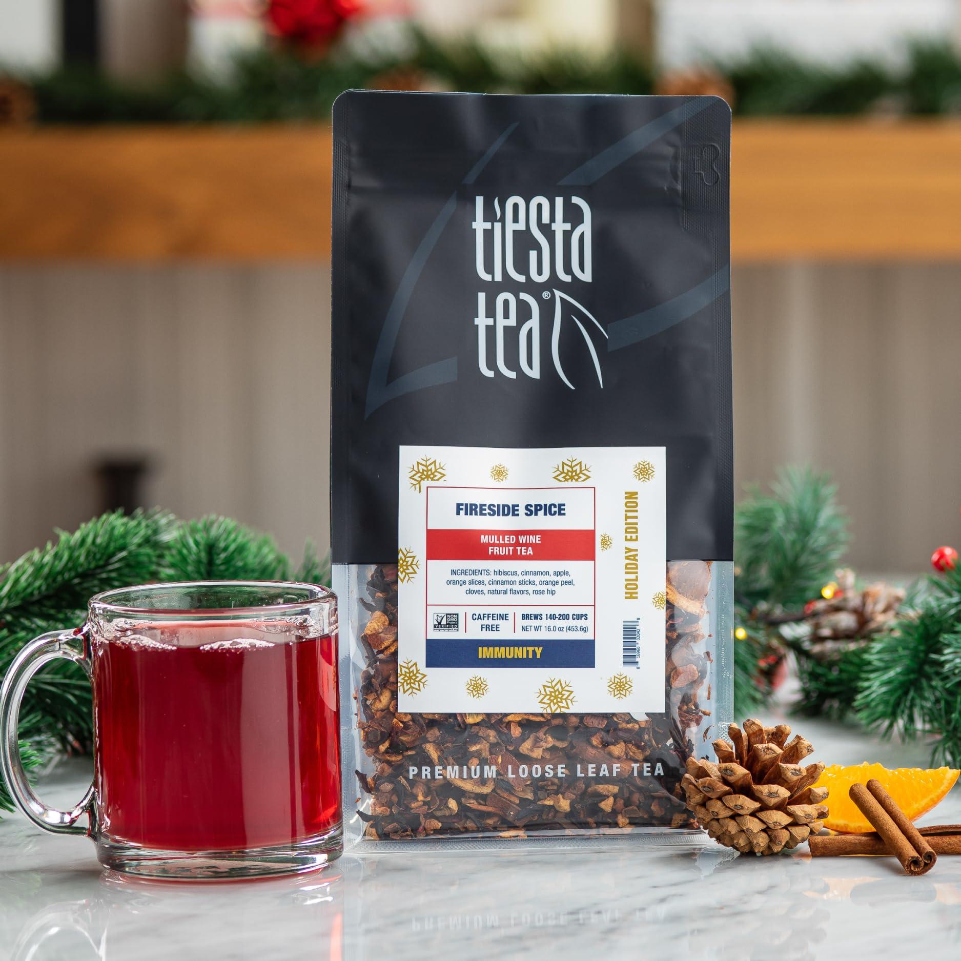 Tiesta Tea Tiesta Tea - Fireside Spice | Mulled Wine Herbal tea | Premium Loose Leaf Tea Blend | Non Caffeinated Holiday Teas | Make Hot or Iced Tea & Brews Up to 200 Cups - 16 Ounce Resealable Bulk Pouch