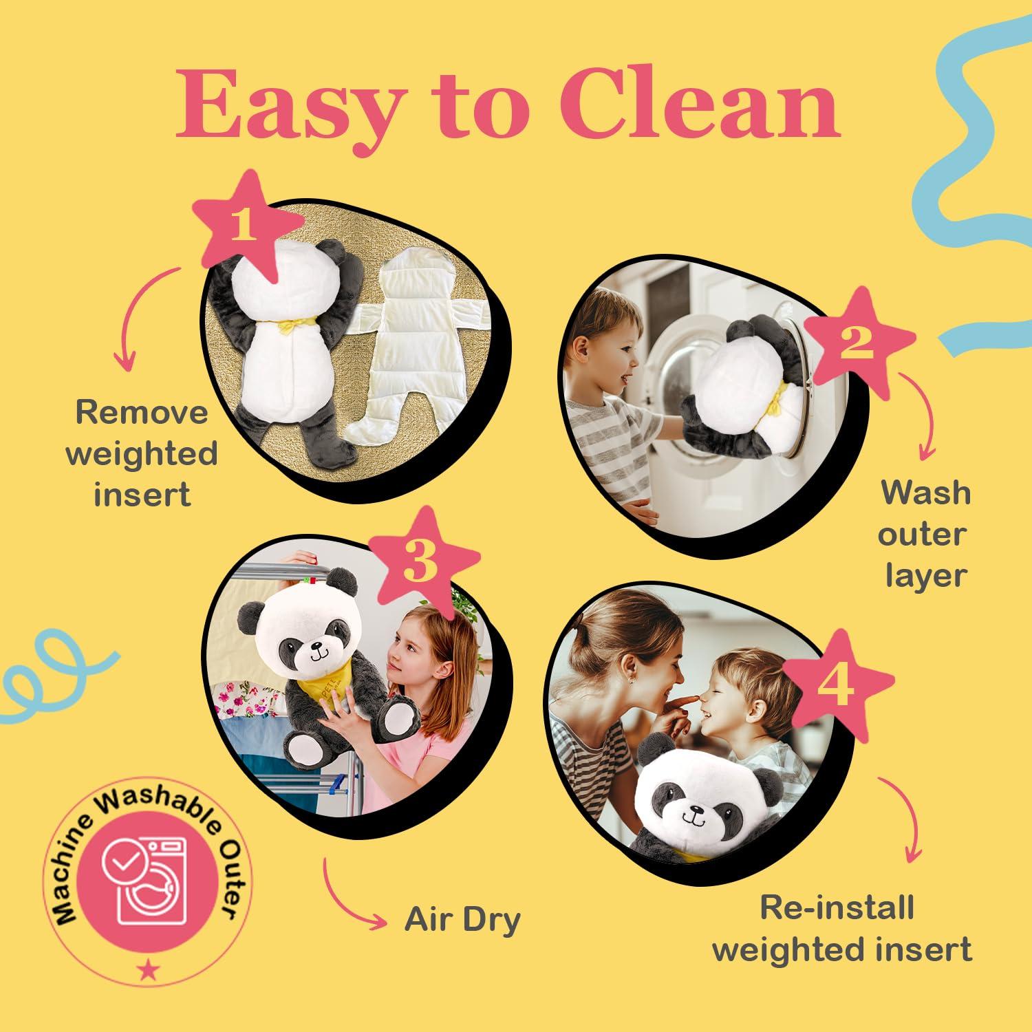 Lilly\'s Love Lilly\'s Love Weighted Stuffed Animal, 5lb | Sensory Weighted Plush for Kids and Adults | Machine Washable Plushies w/Removable Inner | Calming Weighted Stuffed Animals for Anxiety, Pete The Panda