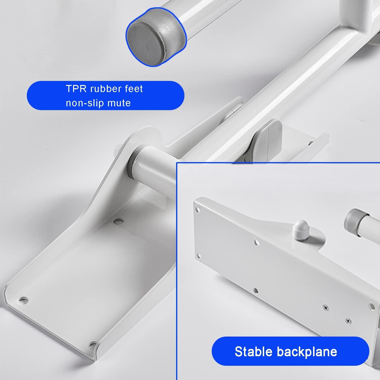 GUAWJRZDP Foldable Toilet Grab Bar,Drop Down Grab Rail,Bathroom Support,90folding, stable support,non-slip,with tissue holder,Be applicable elderly,disabled,pregnant women Toilet Rails ( Size : 70cm(27.55in) )