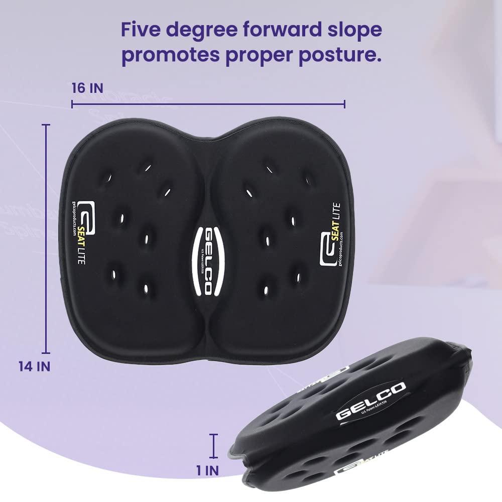 G Seat GSeat Lite Travel Gel and Foam Cushion - for Back Pain, Sciatica, Pressure Relief, and Tailbone Discomfort - Promotes Healthy Posture - Ergonomic Comfort - for Car, Commute, Airplane and Travel