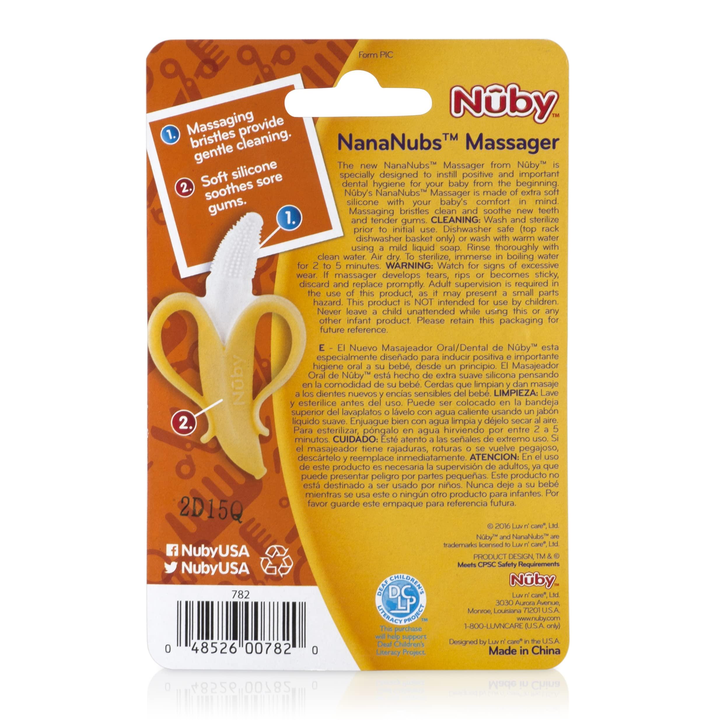 Nuby Nuby Nananubs Banana Massaging Teether, Yellow (Pack of 16)