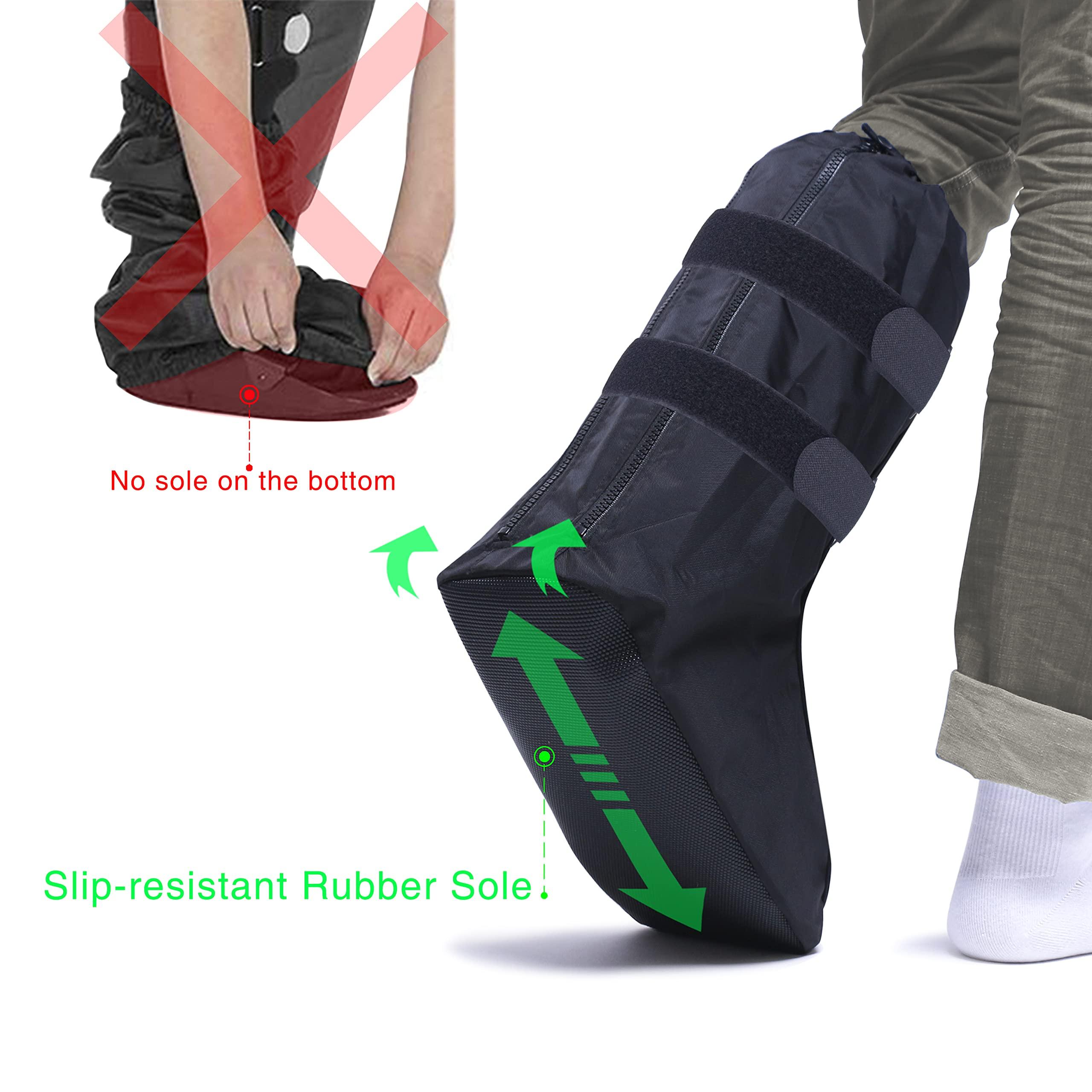 Life-C Life-C Walking Boot Cover Medical Cast Fracture Orthopedic Brace Leg Foot Support with Sole High Tall Black L