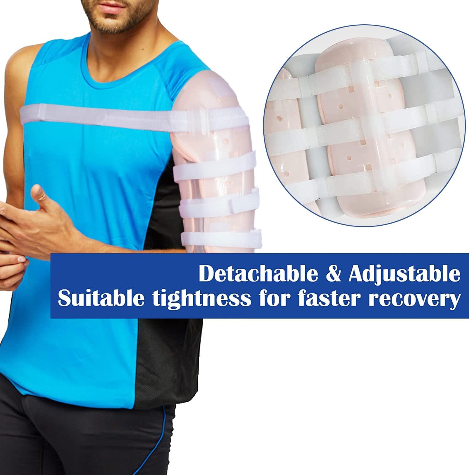 Shuyan Jiao Sarmiento Brace - Humeral Shaft Fracture Splint Humeral Fracture Brace for Broken Upper Arm Shoulder Bicep Left/Right Arm Long-Bone Humerus Fracture for Men and Women (M)