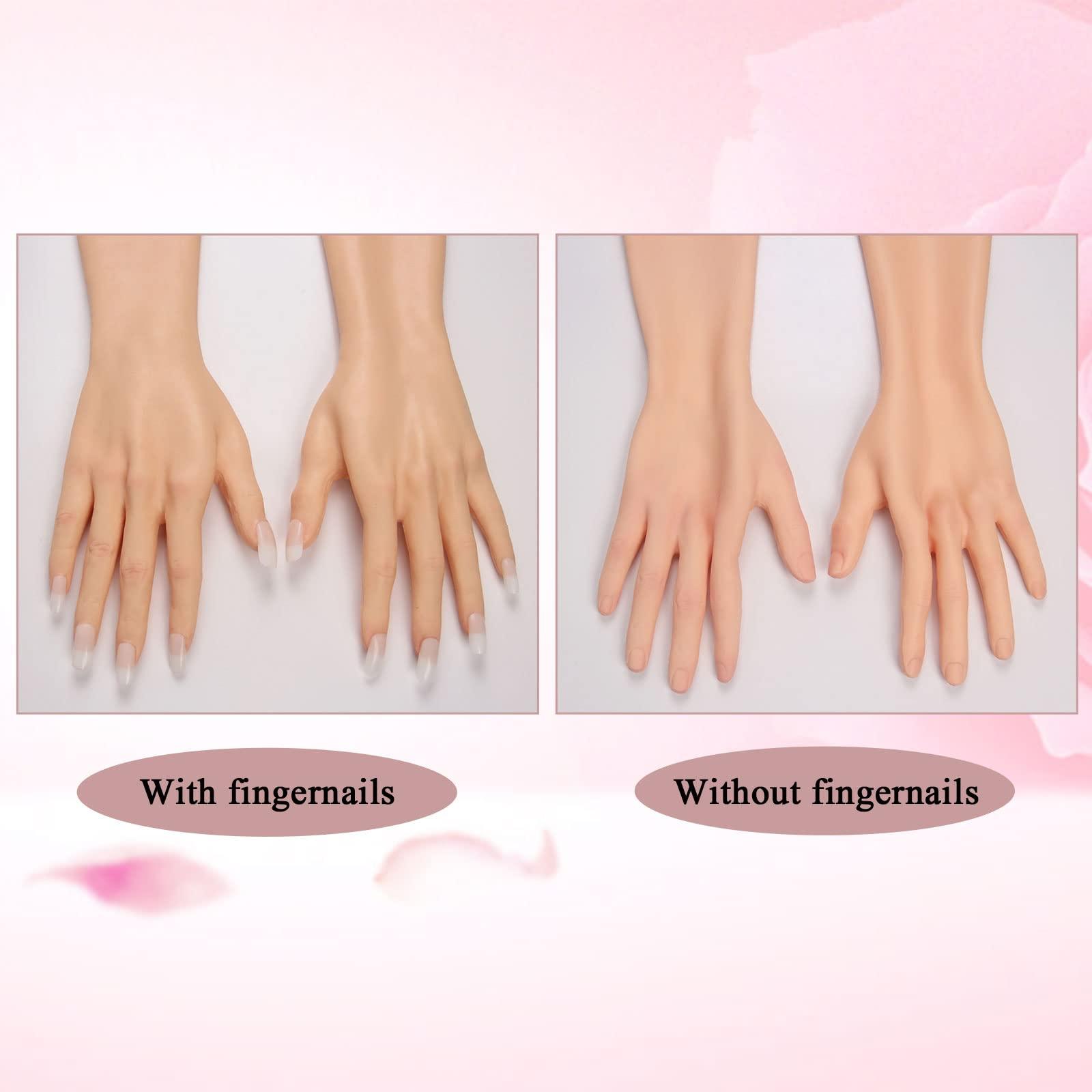 ZWSMS ZWSMS Silicone Crossdressing Gloves Realistic Female Skin Full Length Arm Hiding Scar Fake Hands Enhance Transgenders Cospl,Ivory,Without Fingernails