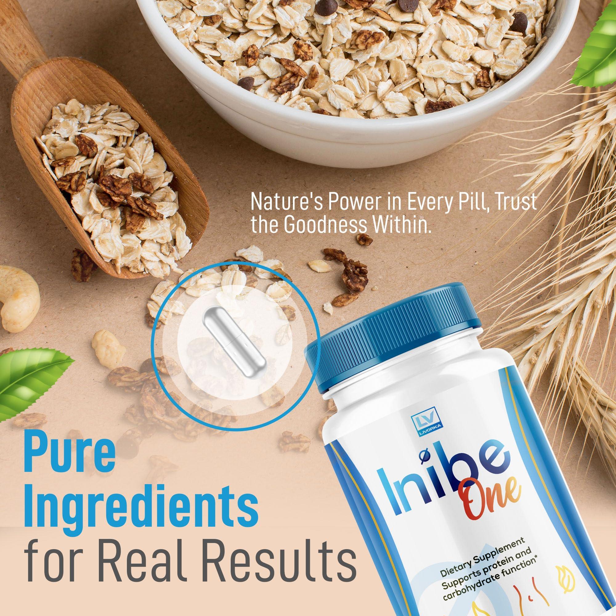 LIVORKA (5 Pack) Inibe One Capsules, Inibe One Pill, Inibe One Vitamins, Inibe One Formula, Inibe One Review, Inibe One Advanced Formula 300 Capsules for 5 Months