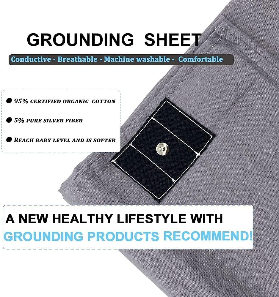 NIULAFR NIULAFR Grounding Sheets with Silver Fiber Grounding Keep Good Sleep, Natural Health(Grey, 27x52 inch)