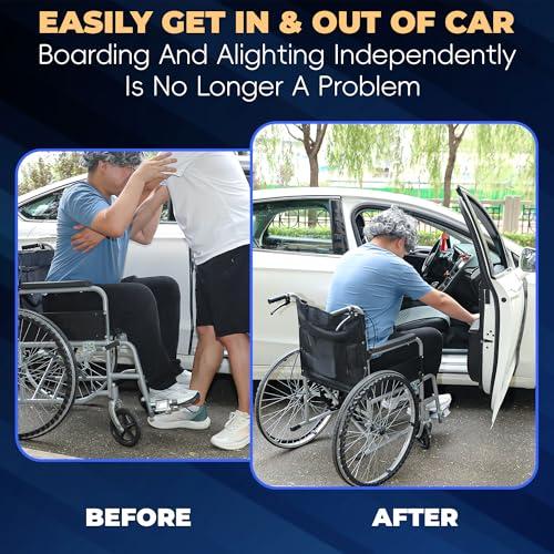 JFMkaer 4 in 1 Car Handle Assist for Elderly Car Door Handle - Multifunction Car Transfer Aid - Help Elderly Get Out of Car, Auto Cane Portable Vehicle Support Handle for Seniors, Handicapped, Max 450 Pounds