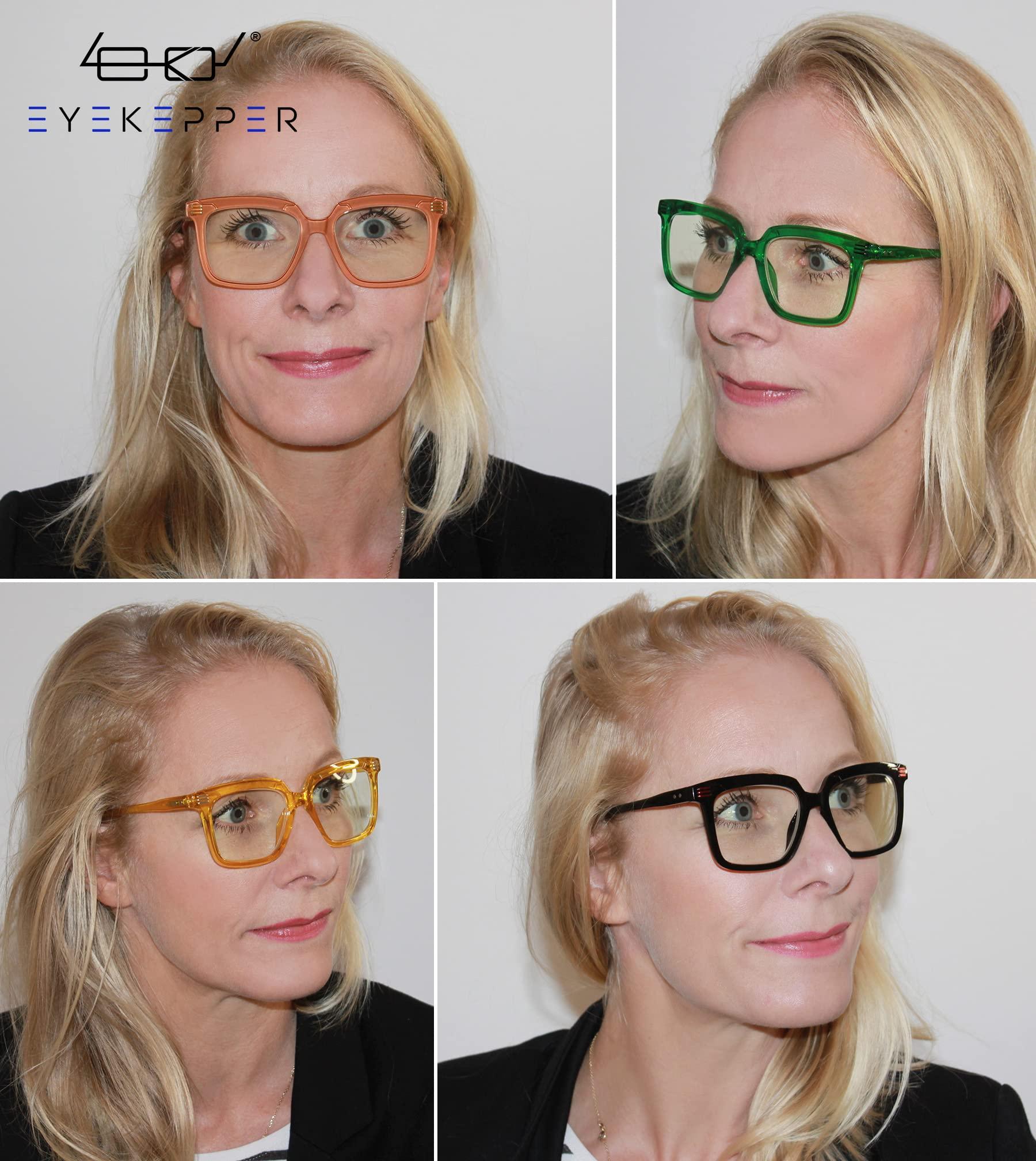 Eyekepper Eyekepper 4-pack Reading Glasses Blue Light Blocking Square Computer Glasses Readers Women 1.0
