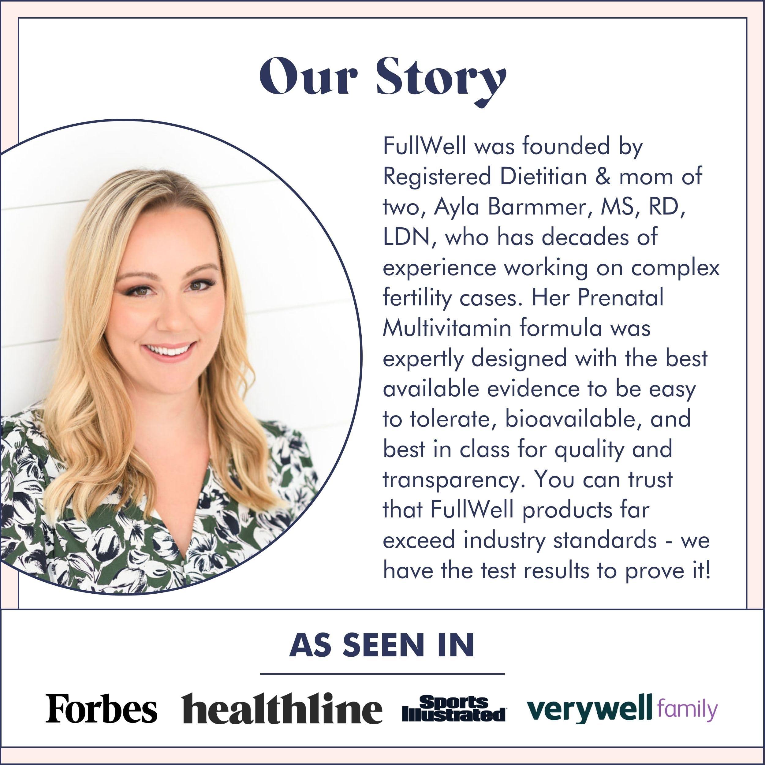 FullWell FullWell Prenatal Vitamins Lemon | choline, folate, vitamin D for fetal growth, brain development | 26 Vital Nutrients | Dietitian-formulated, OBGYN recommended, non-GMO, 3rd Party tested, 60 Servings