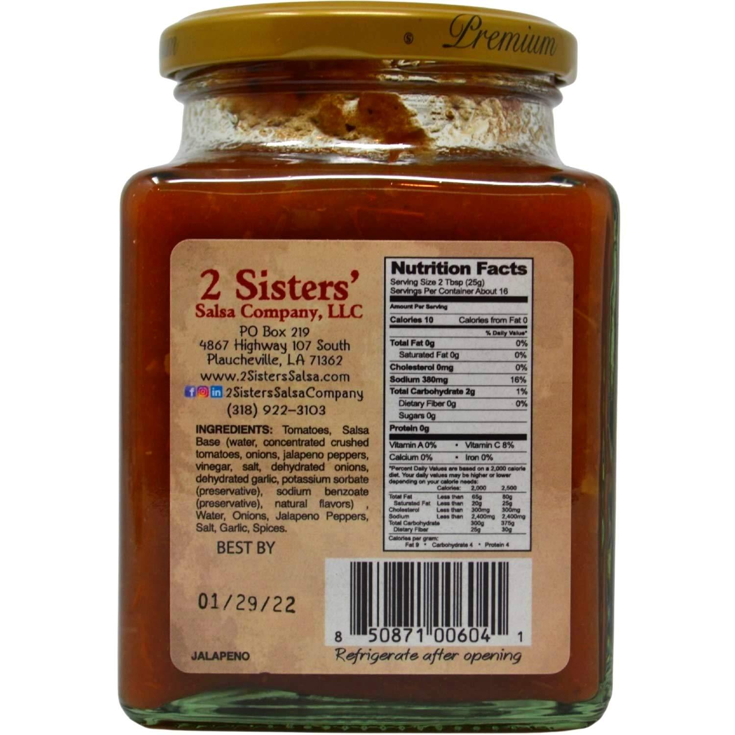 2 Sisters\' Salsa 2 Sisters\' Salsa Jalapeno Style Salsa 16oz , pack of 1
