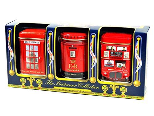 Ahmad Tea Ahmad Tea Britannia Collection, Loose Tea, Three Variety Flavors, 3 Count Box of 0.88 Ounce Tin