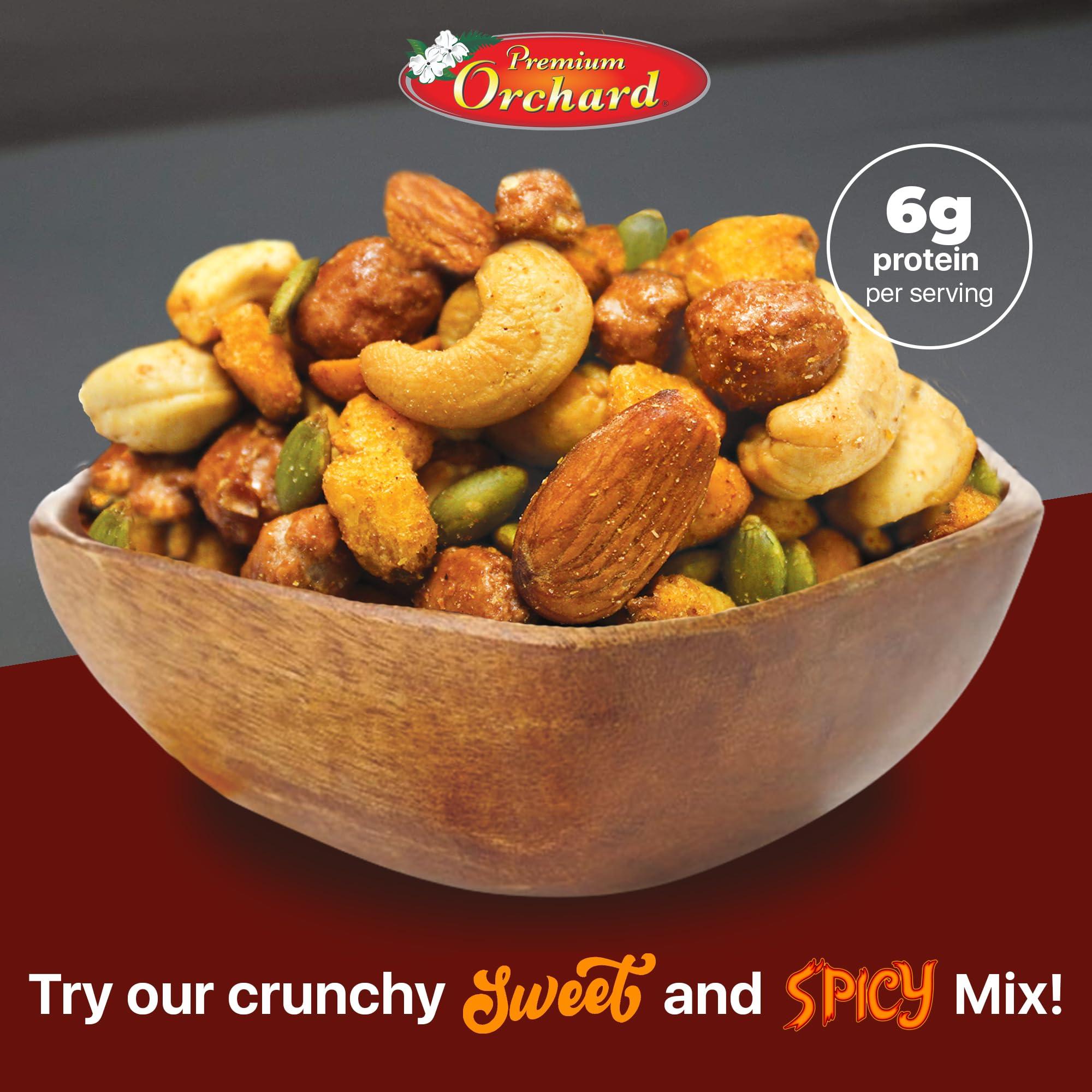 Premium Orchard MIXED NUTS Sweet & Spicy Nut Mix + Hot & Spicy Mix Savory Snacks Packed Fresh Healthy Protein Snack