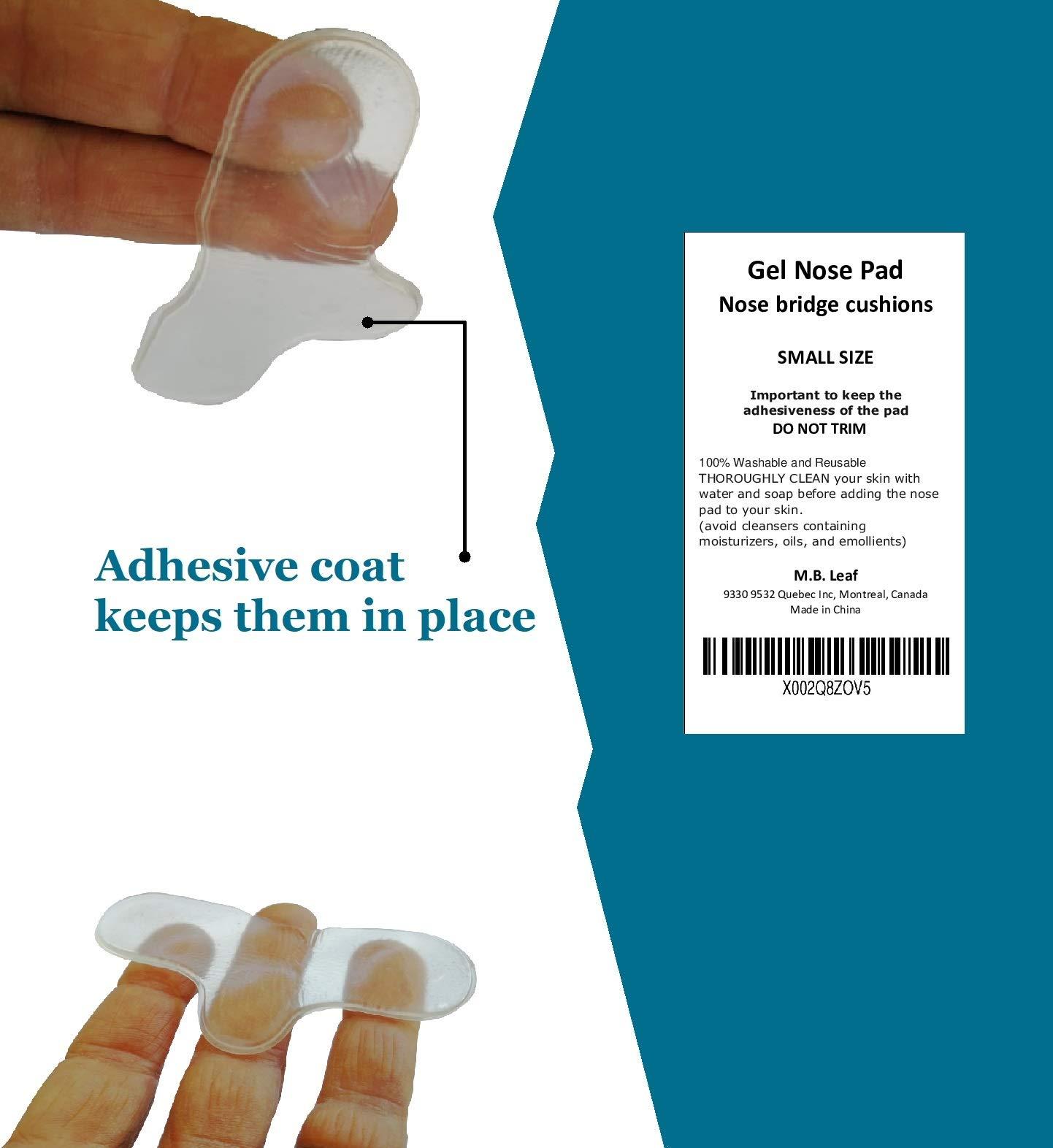 M.B. Leaf 2 Pack CPAP Nose Gel PAD - Nose Protector for Mask (Small - Case of 2) (Small - Case of 2)