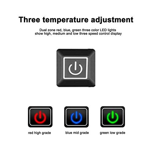 Okuyonic Gloves Heating Pad, Fast Ultra Thin 2Pcs 5 Finger USB Heated Gloves Pad 3 Temperature Adjustable Efficient for Hiking for Outdoors