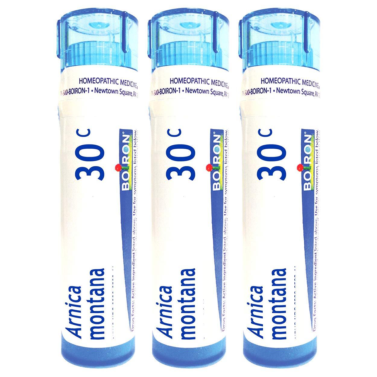 Boiron Boiron Arnica Montana 30c & 200CK Homeopathic Medicines for Muscle Pain Relief and Bruise Healing - Pack of 3 Tubes with 240 Pellets and 80 Count Bottle